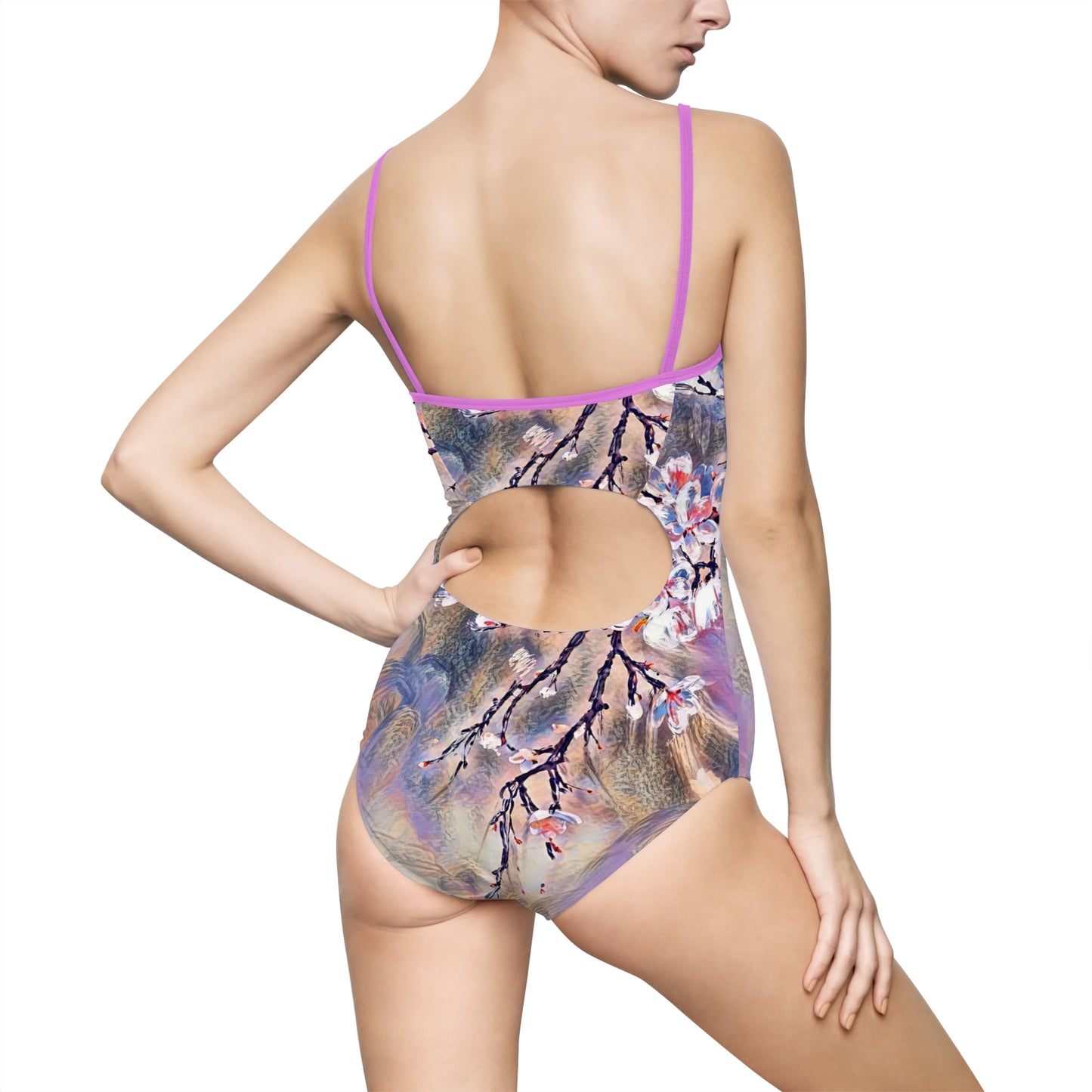 Colorful Women's One-Piece Swimsuit - Summer Pool Party Essential.