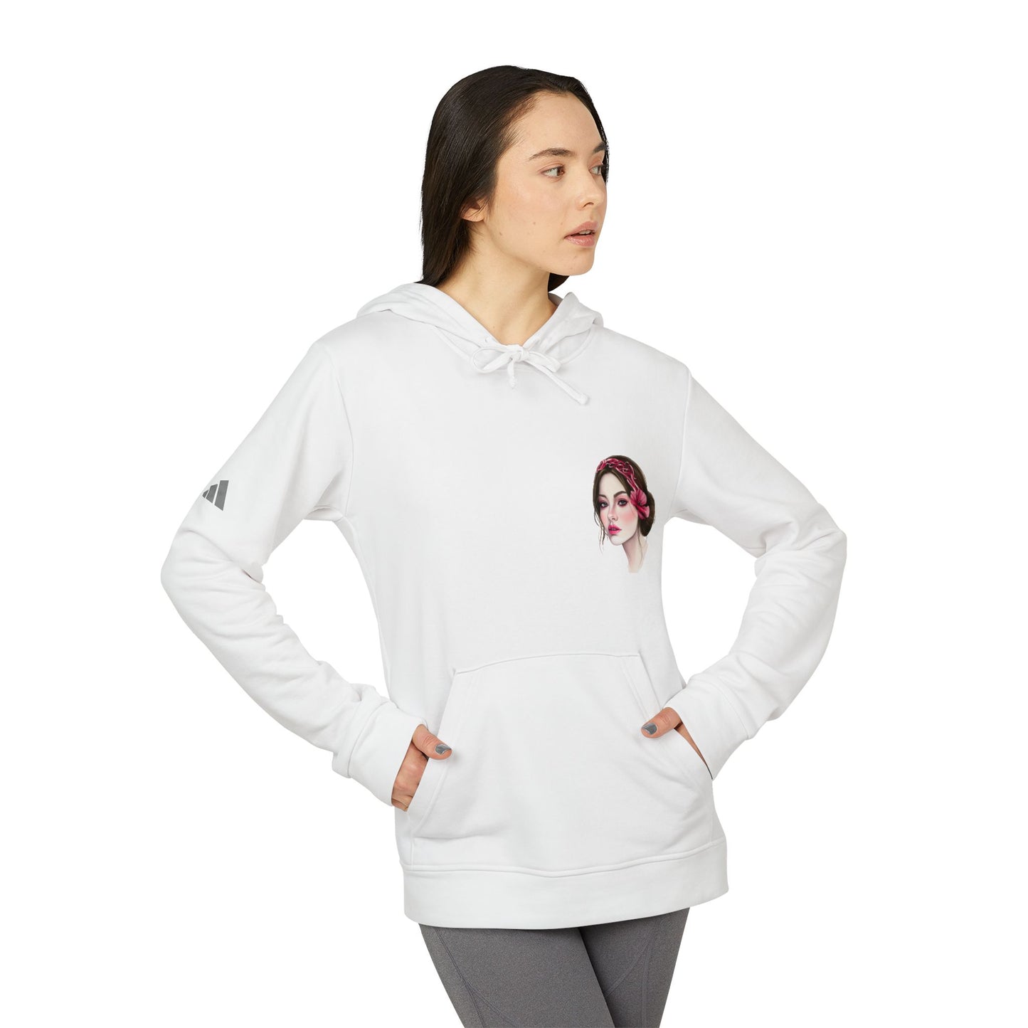 Kalli K X Adidas Unisex Fleece Hoodie- calligraphy headband