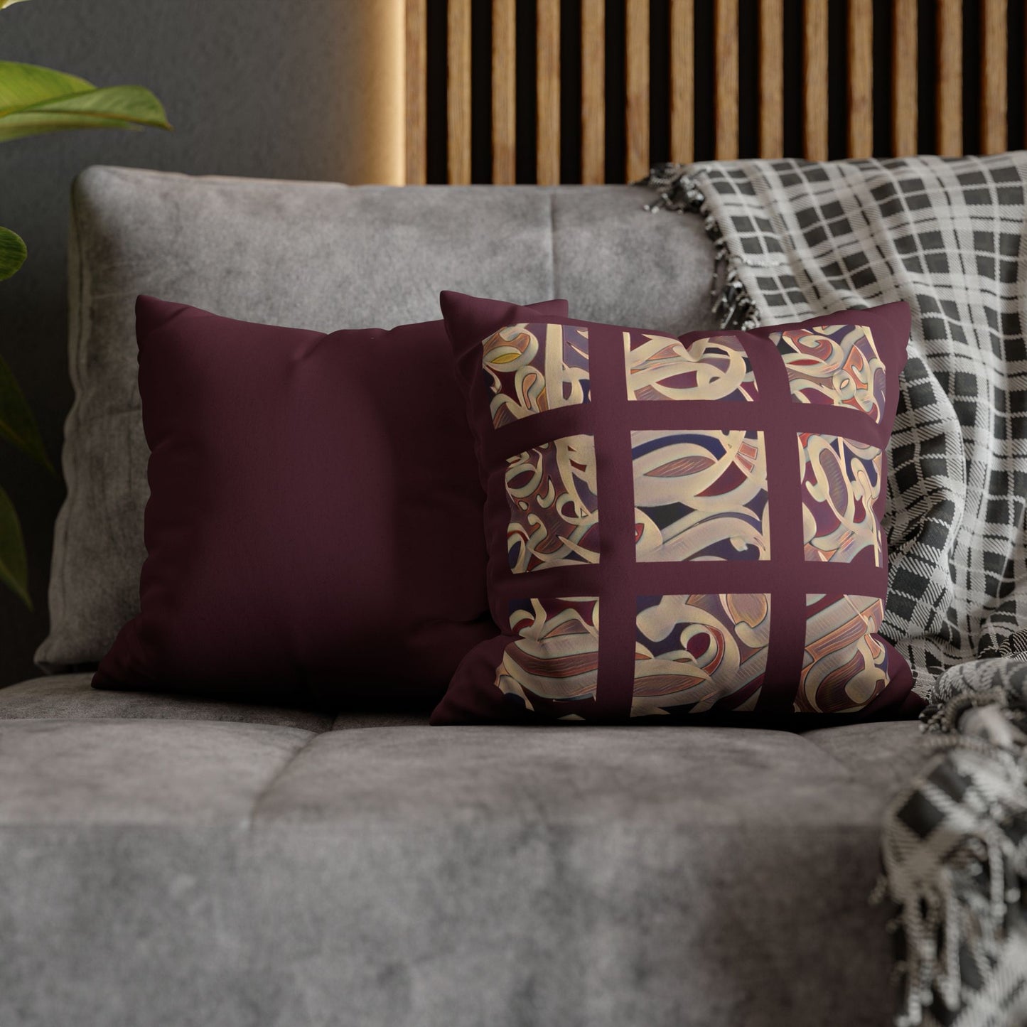 Copy of Copy of Square Pillowcase - Persian Calligraphy, Modern Handwriting Design