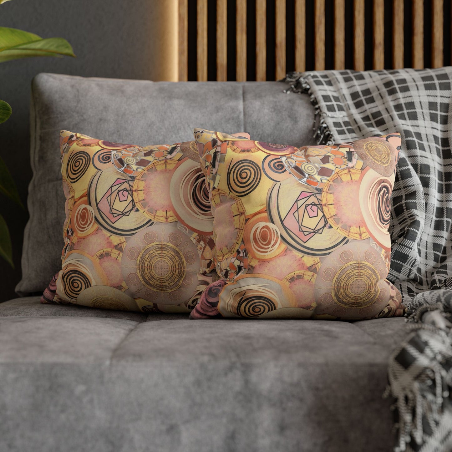 Modern art inspired beauty Faux Suede Square Pillow Cover