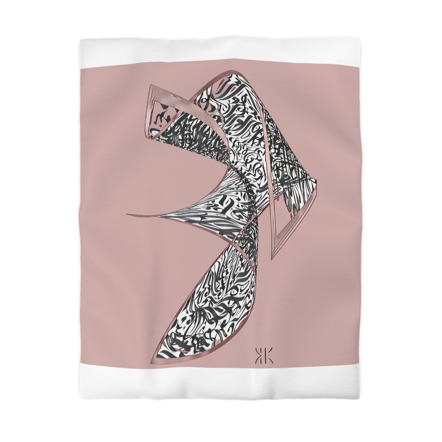 Kalli K Serenity Microfiber Duvet Cover – Elegant Modern Calligraphy design for your Bedrooms