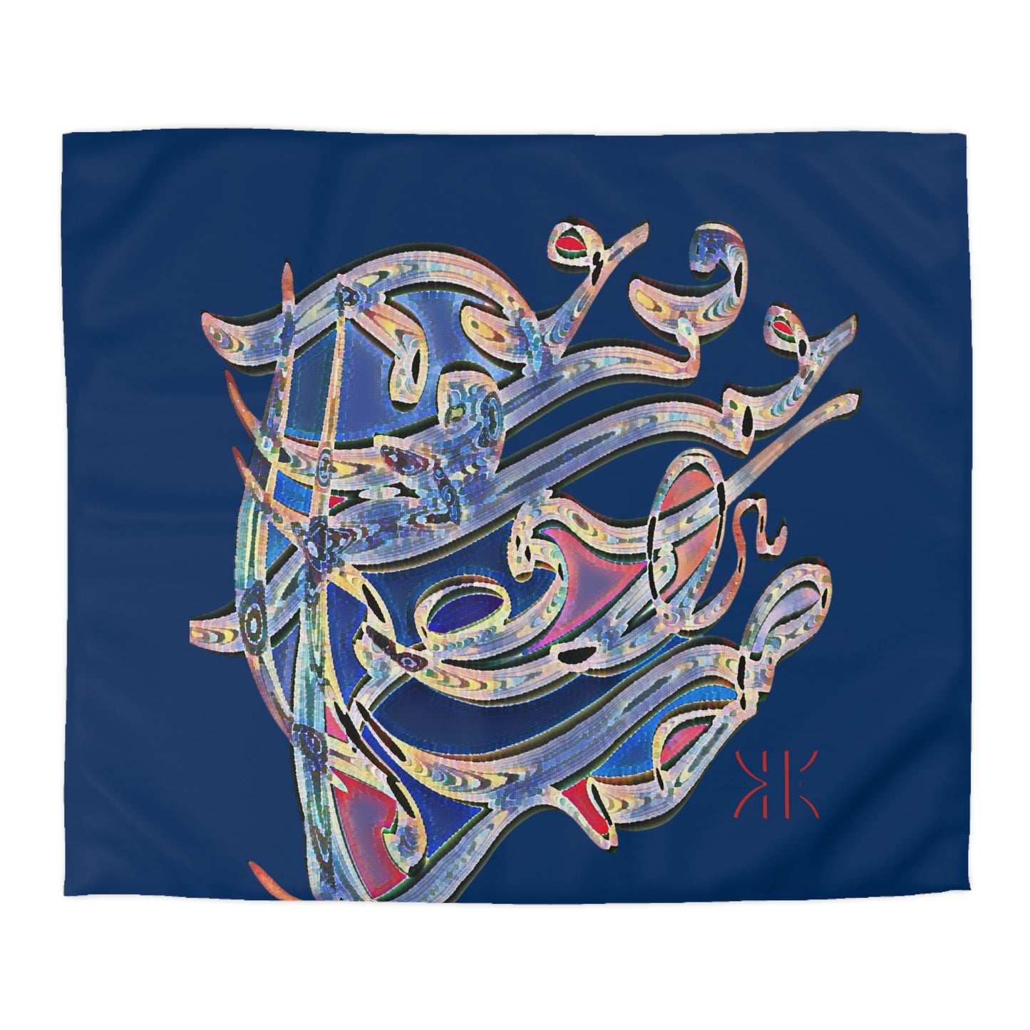 Kalli K Serenity Microfiber Duvet Cover – Elegant Modern Calligraphy design for your Bedrooms