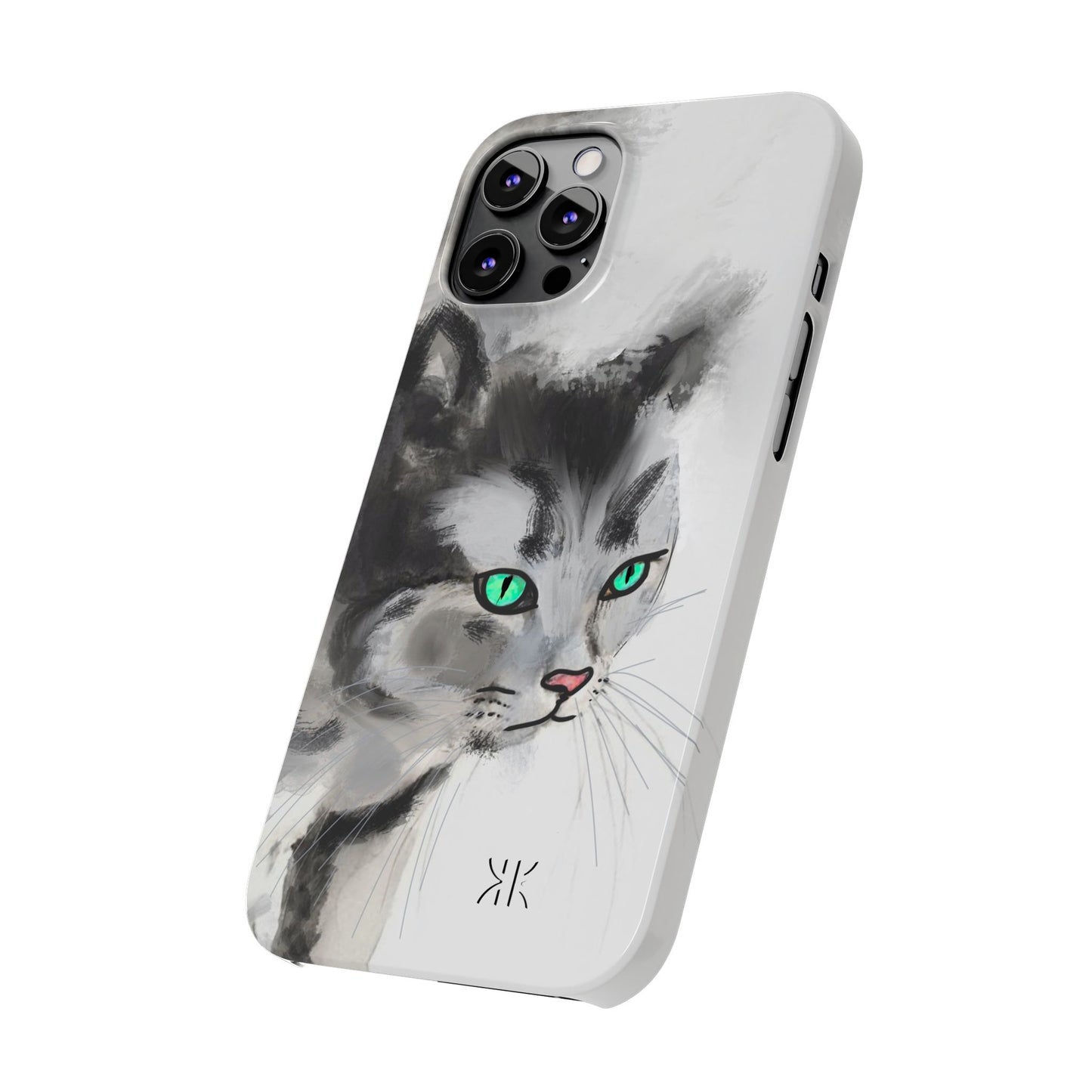 Modern Art Ink water painting Slim Phone Case