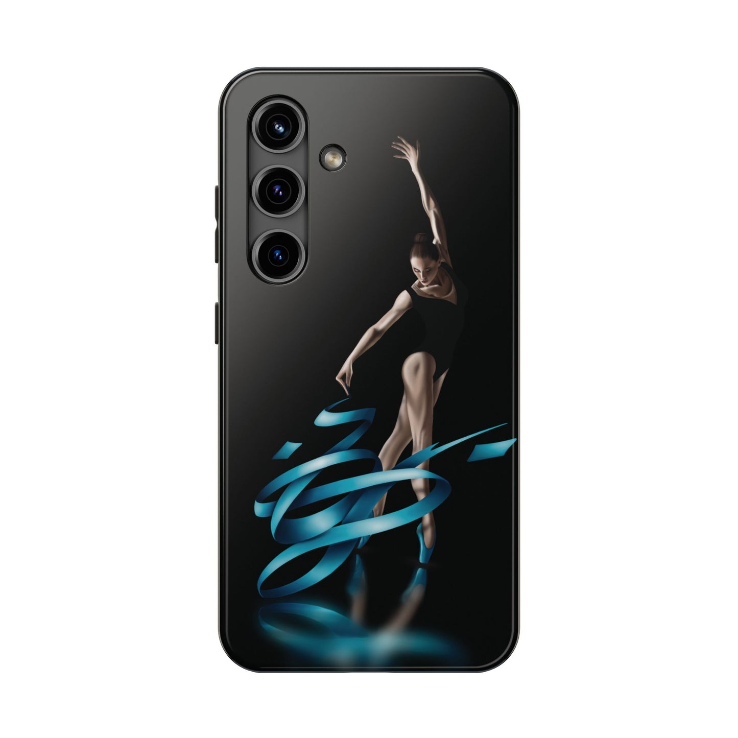 Phone Case Ballerina with Blue Ribbon Persian Calligraphy Design