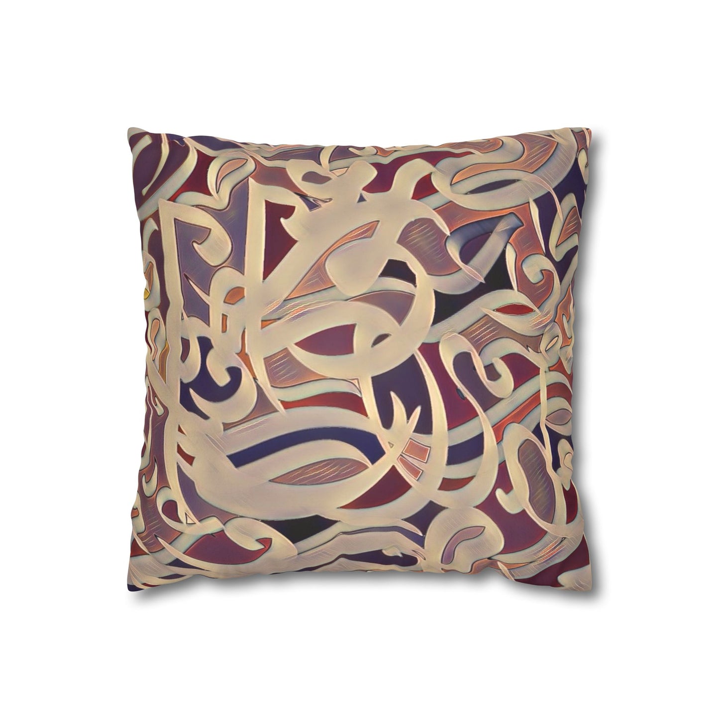 Persian Calligraphy beauty Faux Suede Square Pillow Cover
