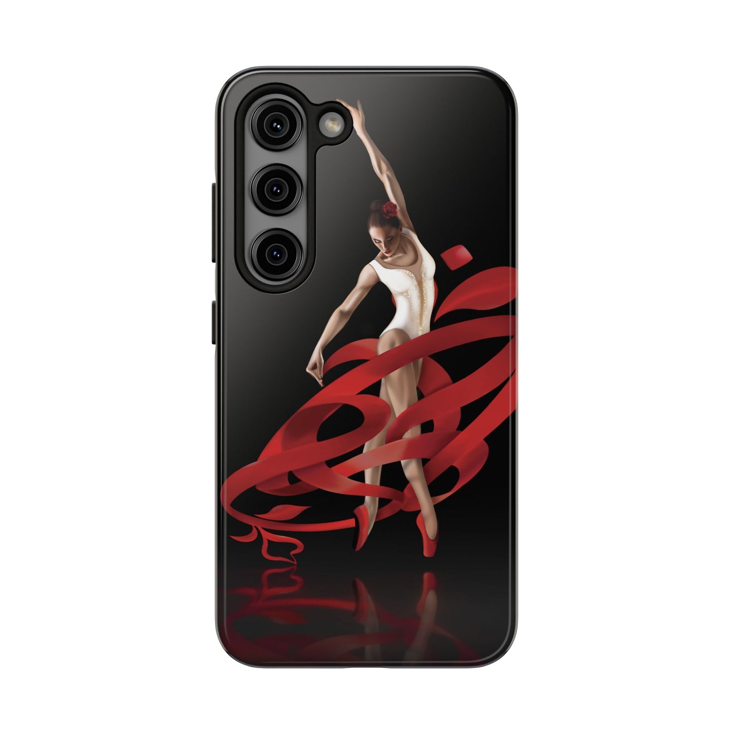 Phone Case Persian Calligraphy Rose Ribbon Ballerina