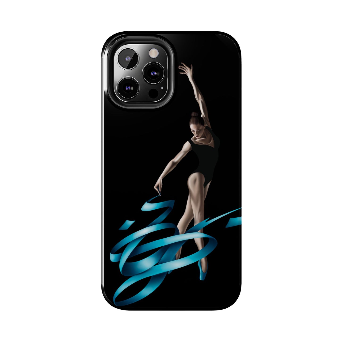Phone Case - Ballerina with Blue Ribbon Persian Calligraphy Design
