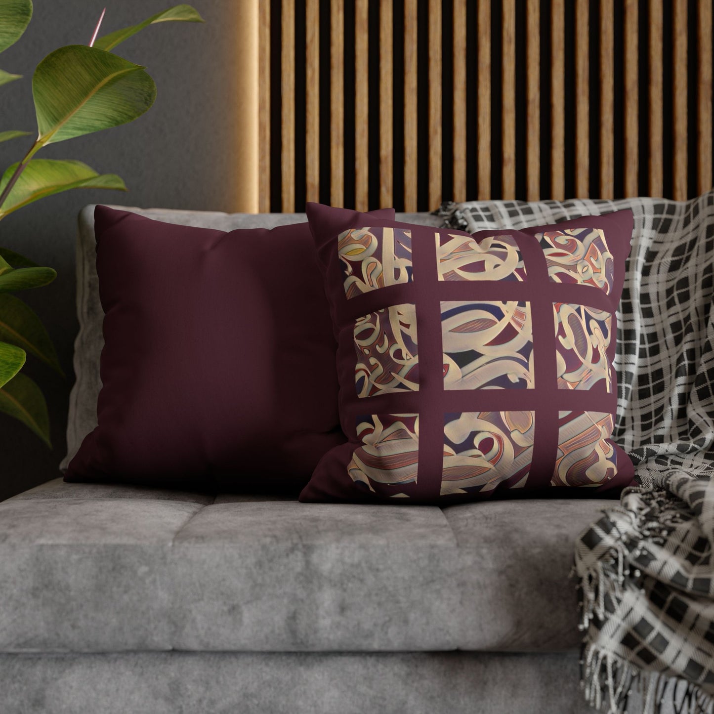 Copy of Copy of Square Pillowcase - Persian Calligraphy, Modern Handwriting Design