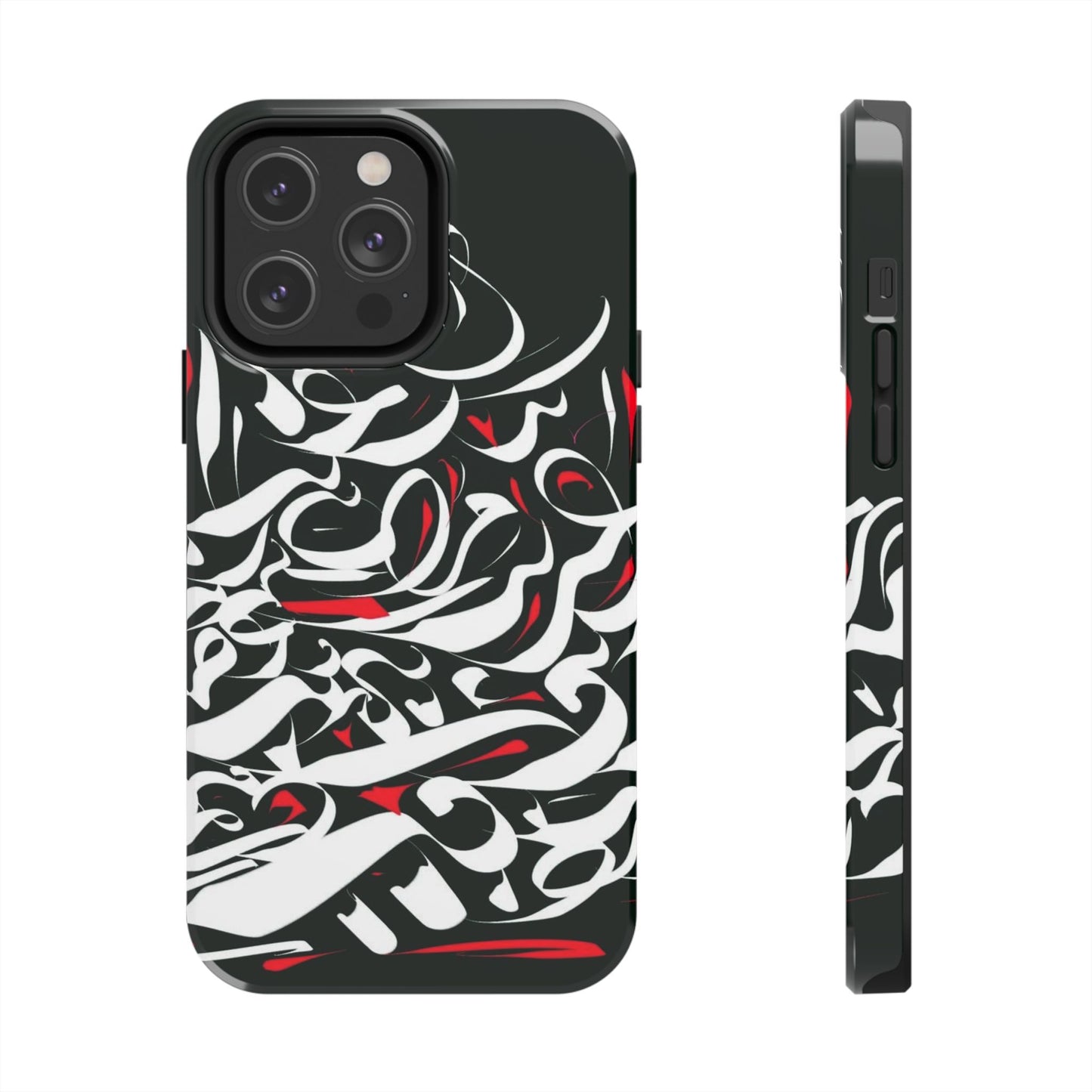 Phone Case Calligraphy Red Black White Tough Phone Case