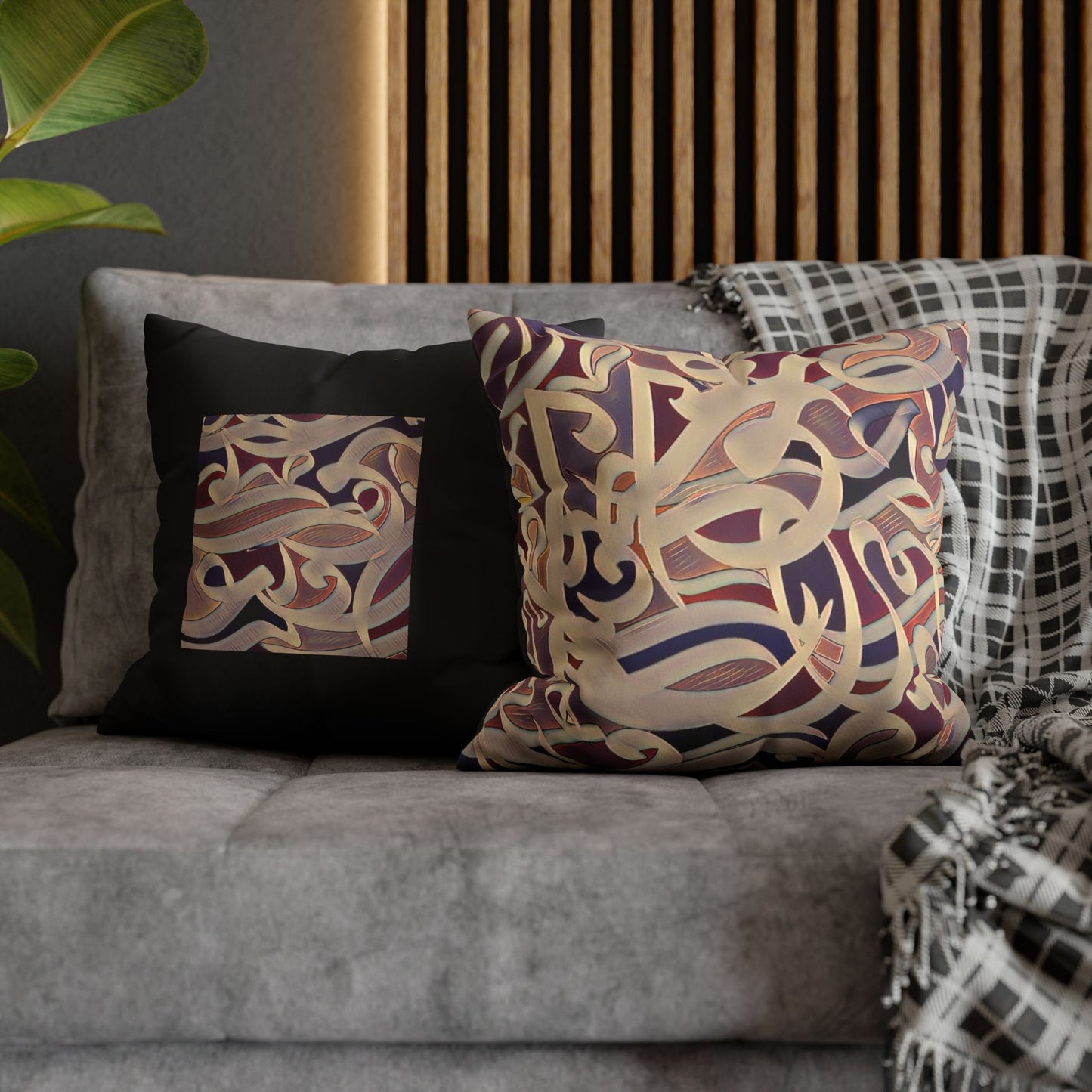 Persian Calligraphy beauty Faux Suede Square Pillow Cover