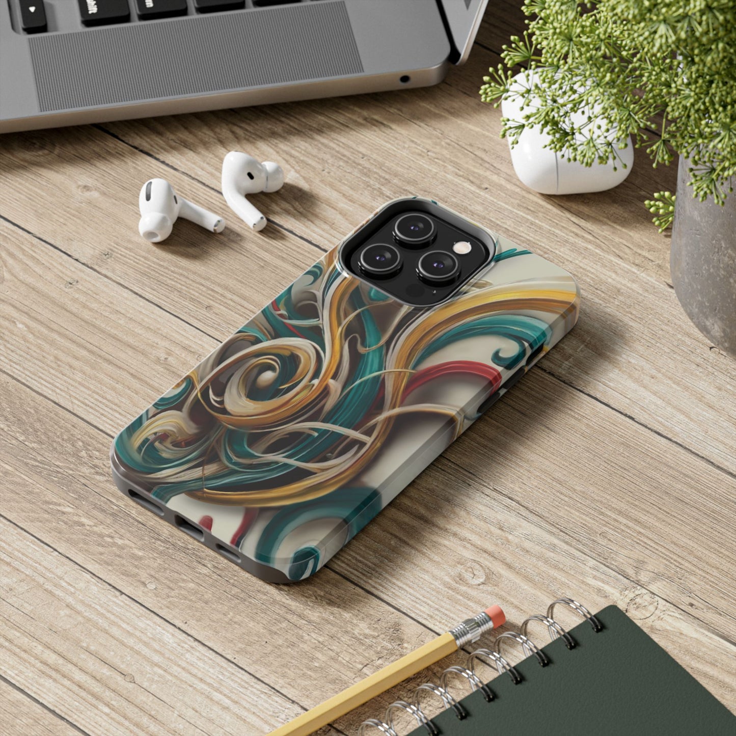 Marble Abstract Phone Case Calligraphy