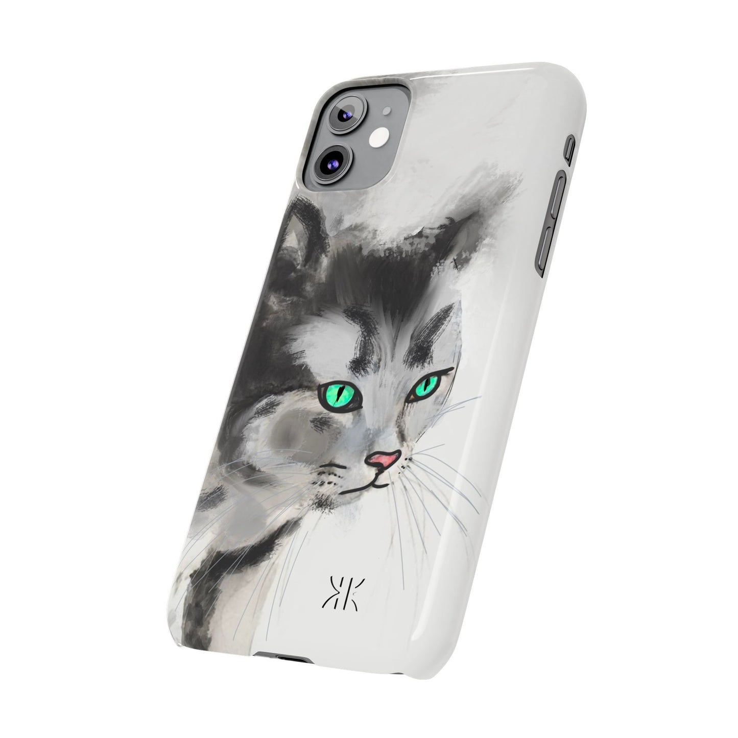 Modern Art Ink water painting Slim Phone Case