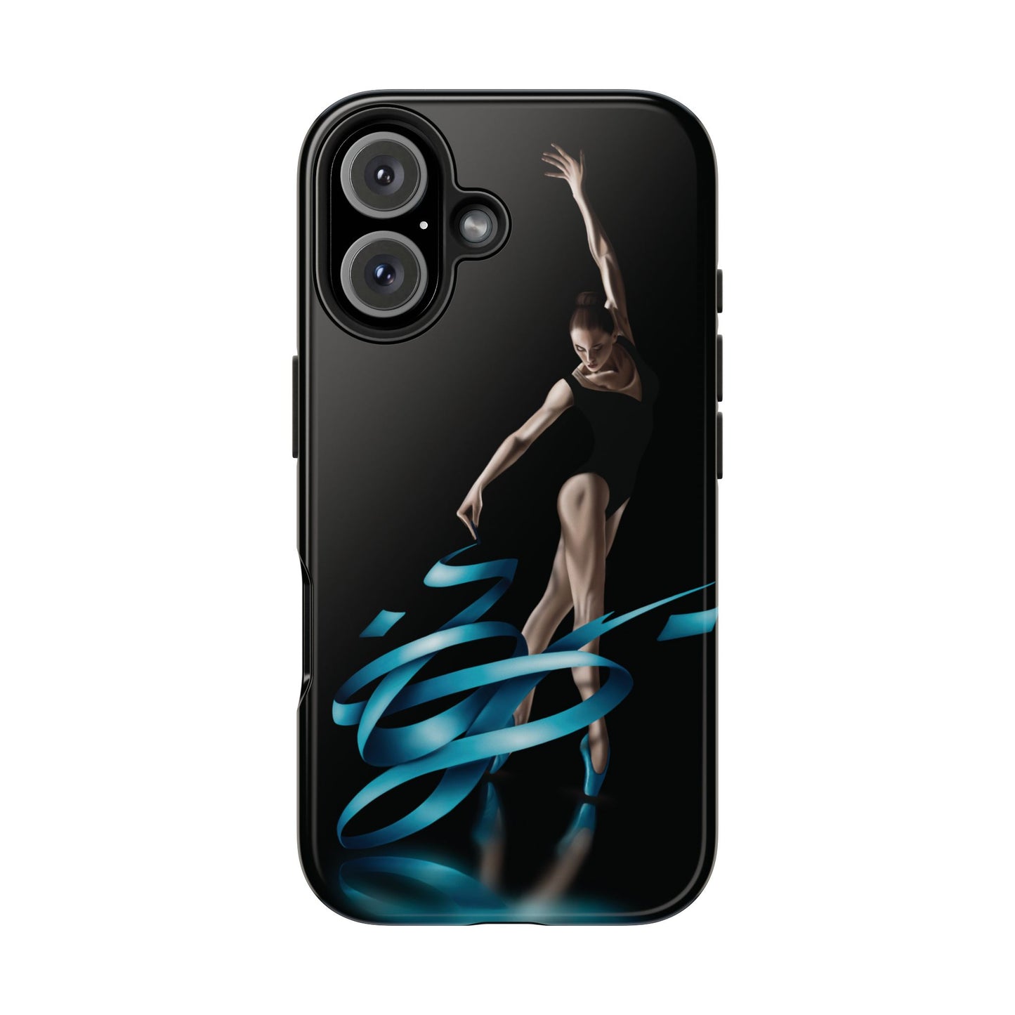 Phone Case Ballerina with Blue Ribbon Persian Calligraphy Design