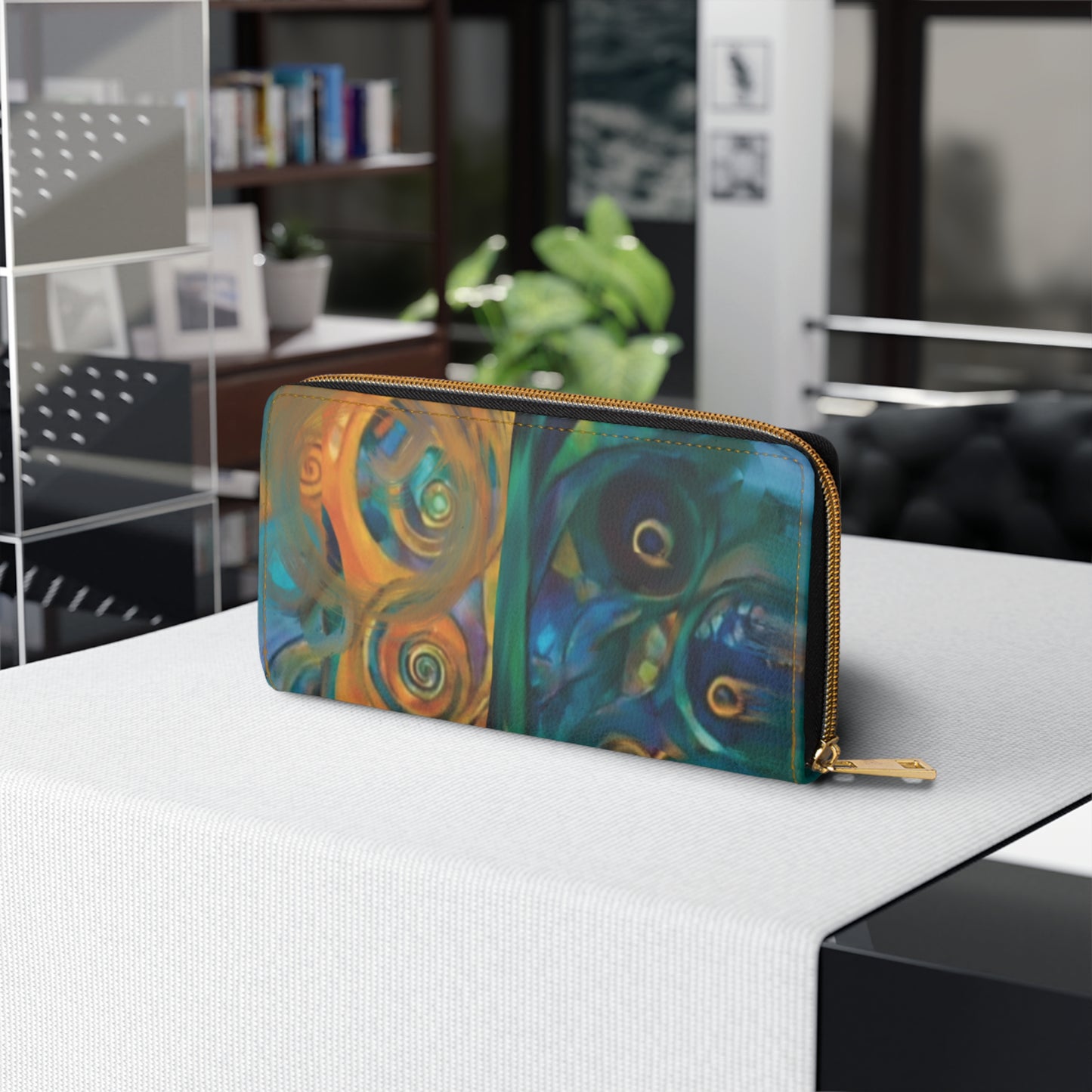 Modern Art  Zipper Wallet