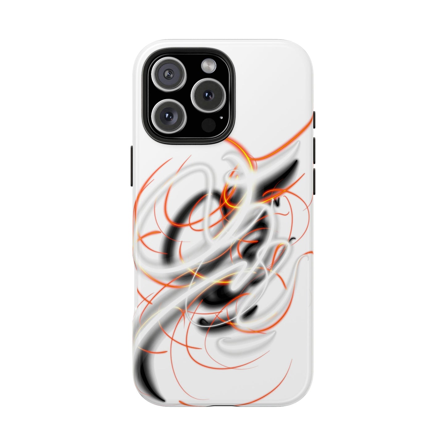 Phone Case Electric Persian Calligraphy Design in Grey