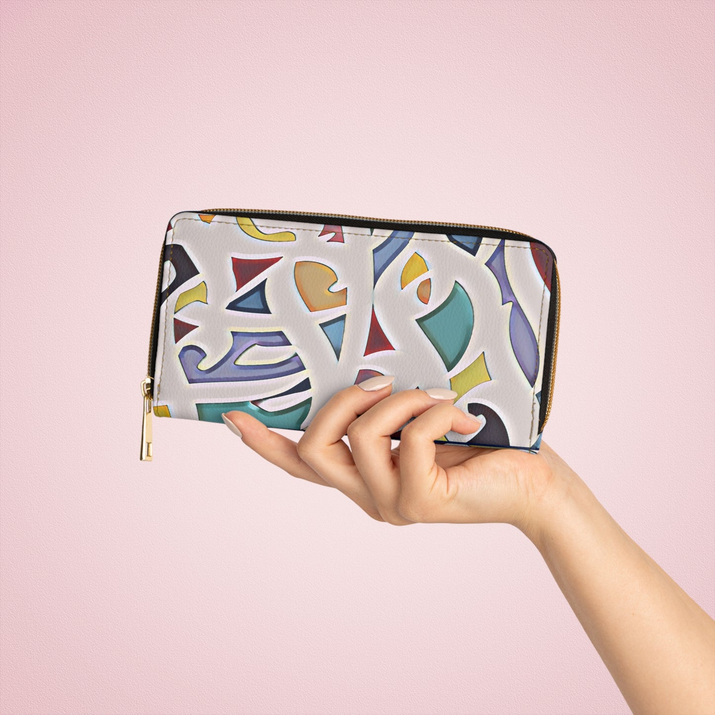 Calligraphy Zipper Wallet