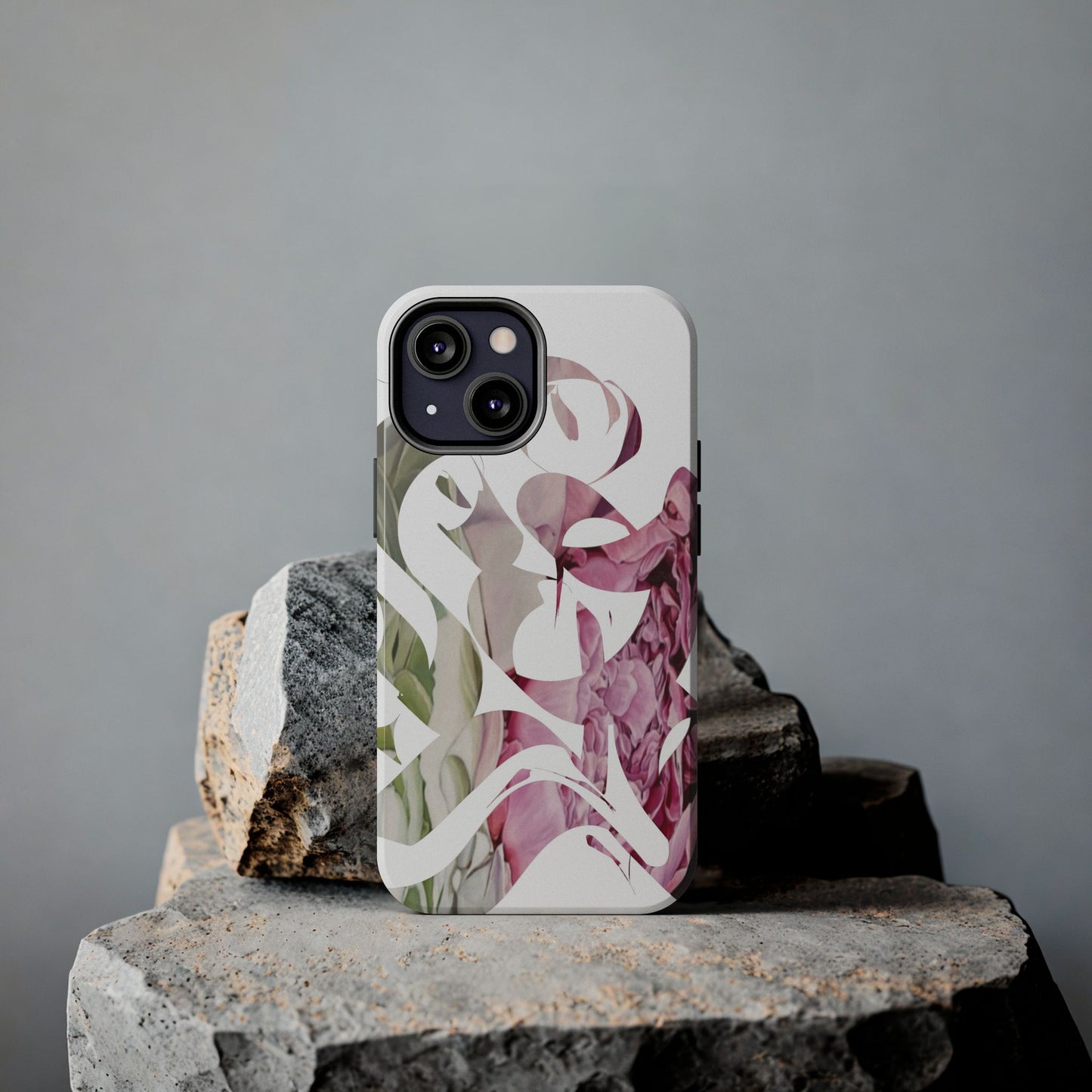 Phone Case - Garden Persian Calligraphy Design in Grey