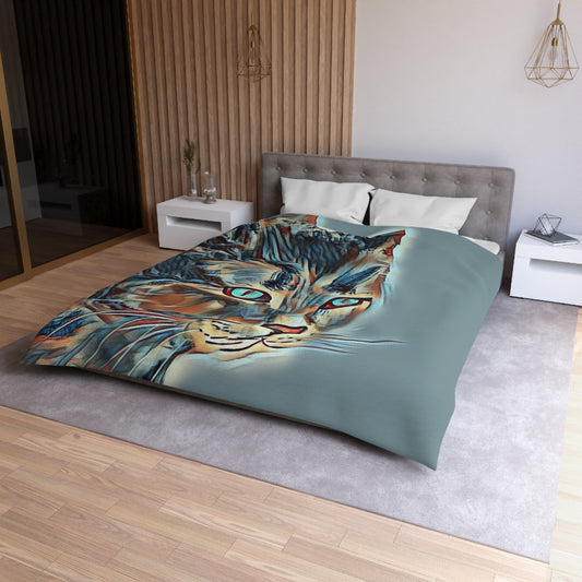 Serenity Microfiber Duvet Cover – Elegant Water ink painting for  Cozy Bedrooms.
