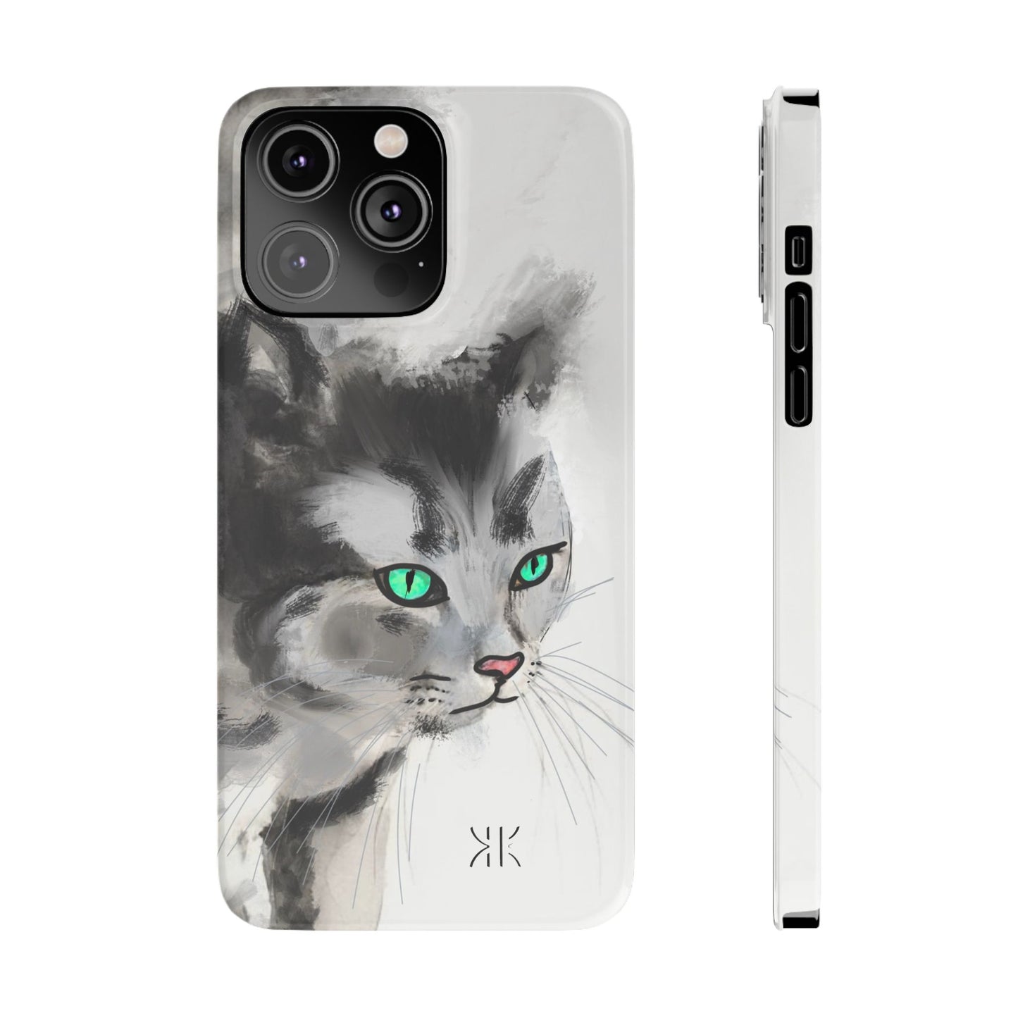 Modern Art Ink water painting  Slim Phone Case