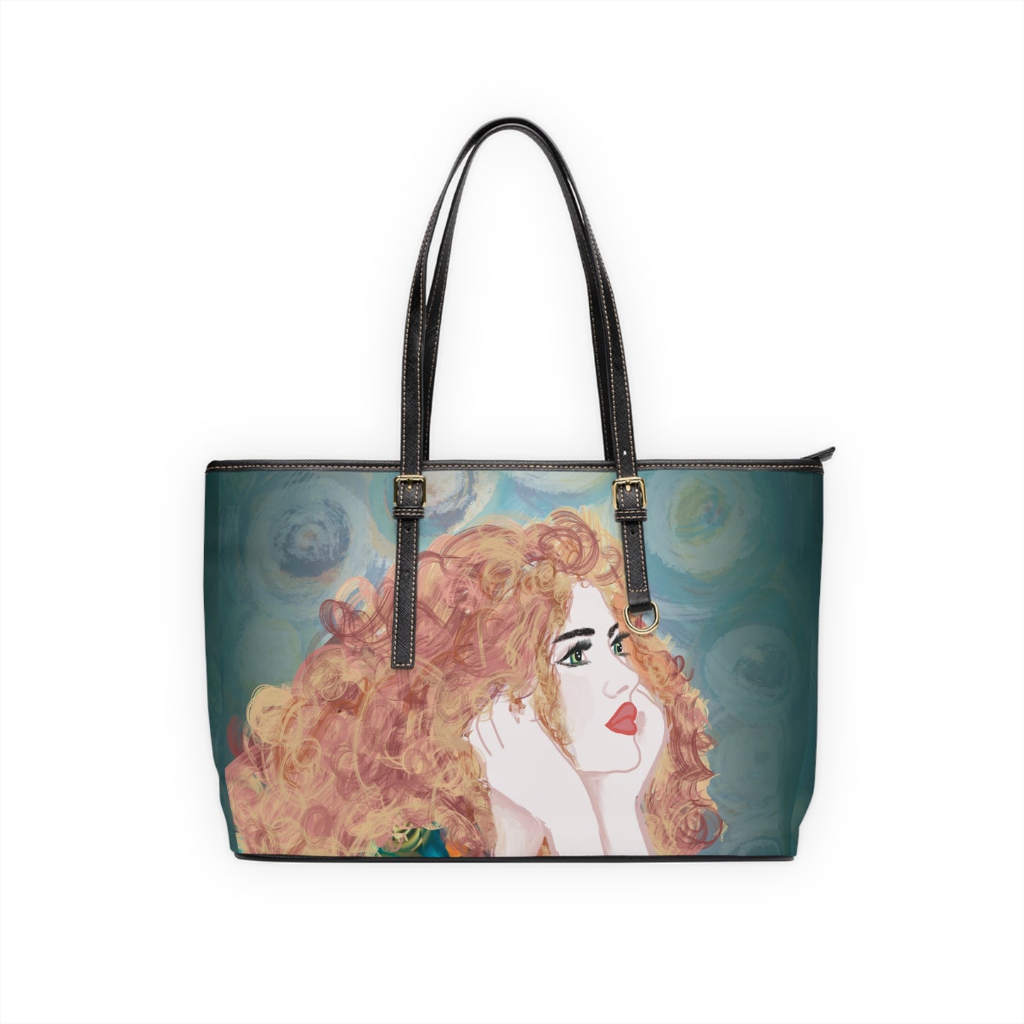 Elegant PU Leather Purse with Artistic hand drawn Design