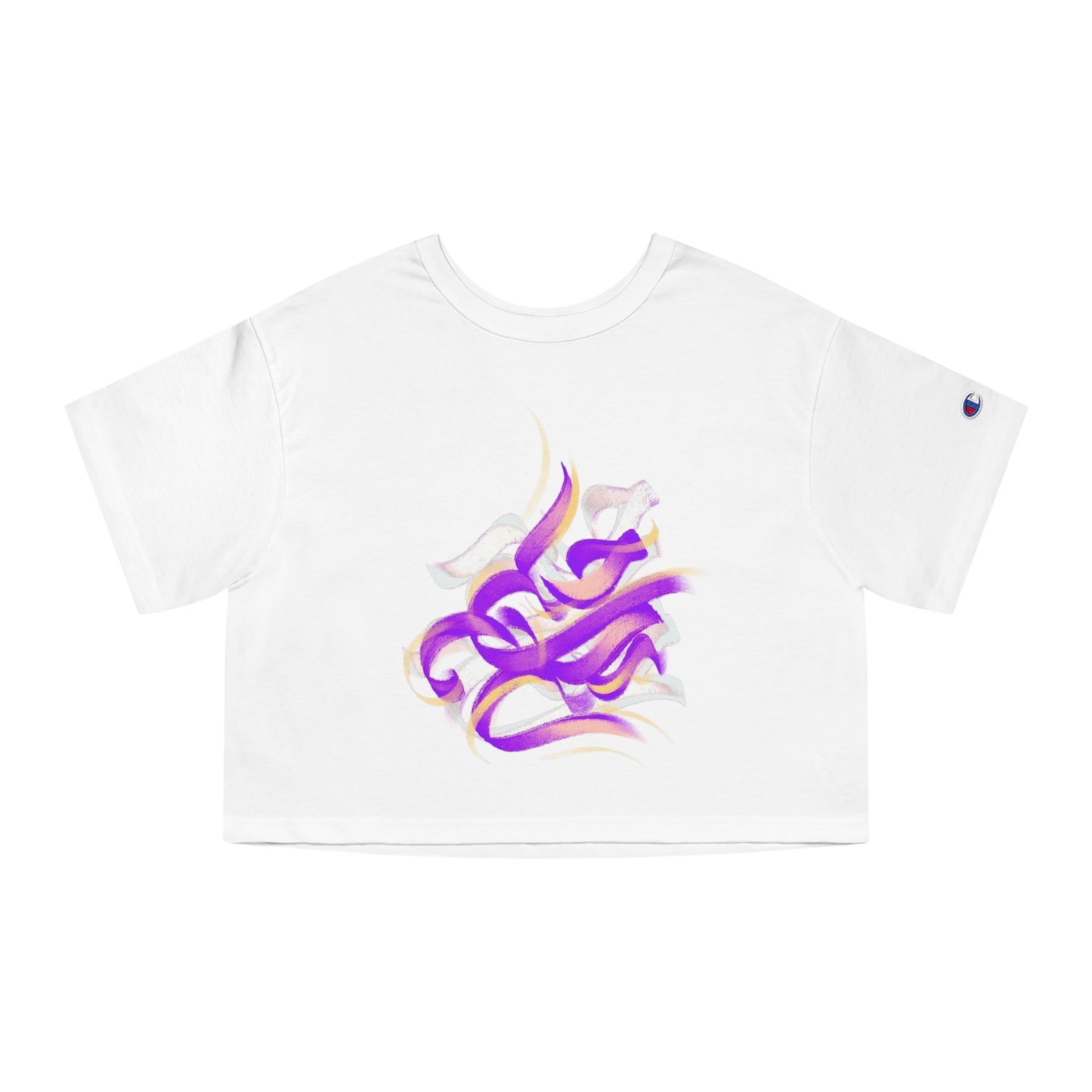 Kalli K X Champion Women's Cropped T-Shirt with Persian Calligraphy Art