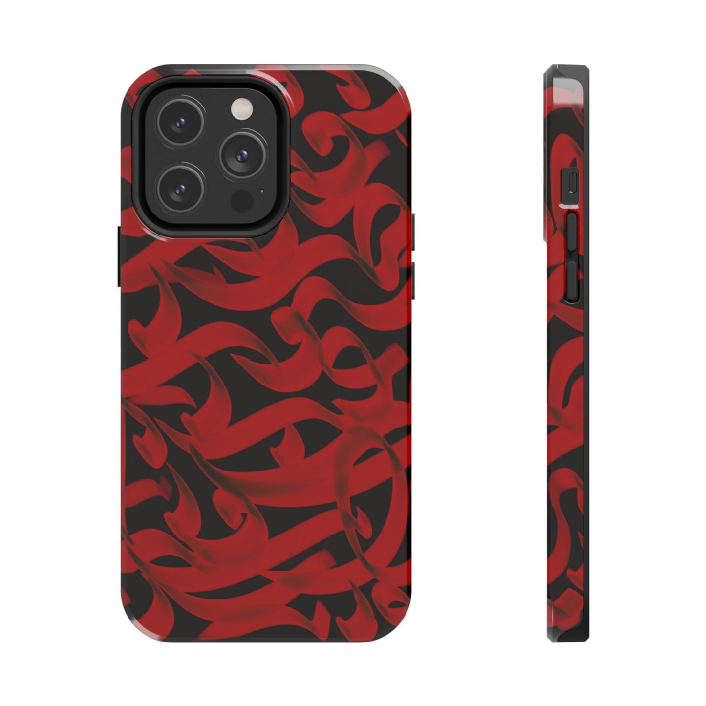 Phone Case Bold Red Persian Calligraphy Design