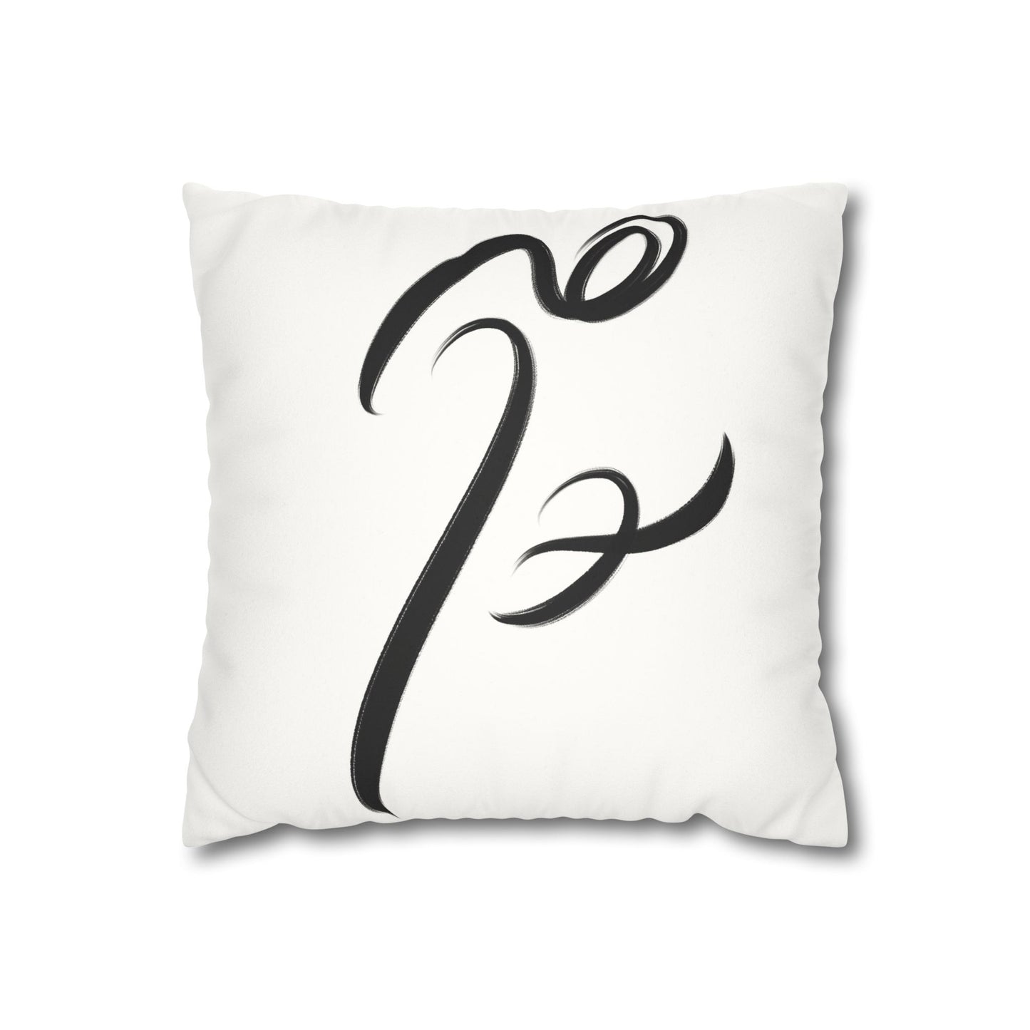 Hich Calligraphy beauty Faux Suede Square Pillow Cover