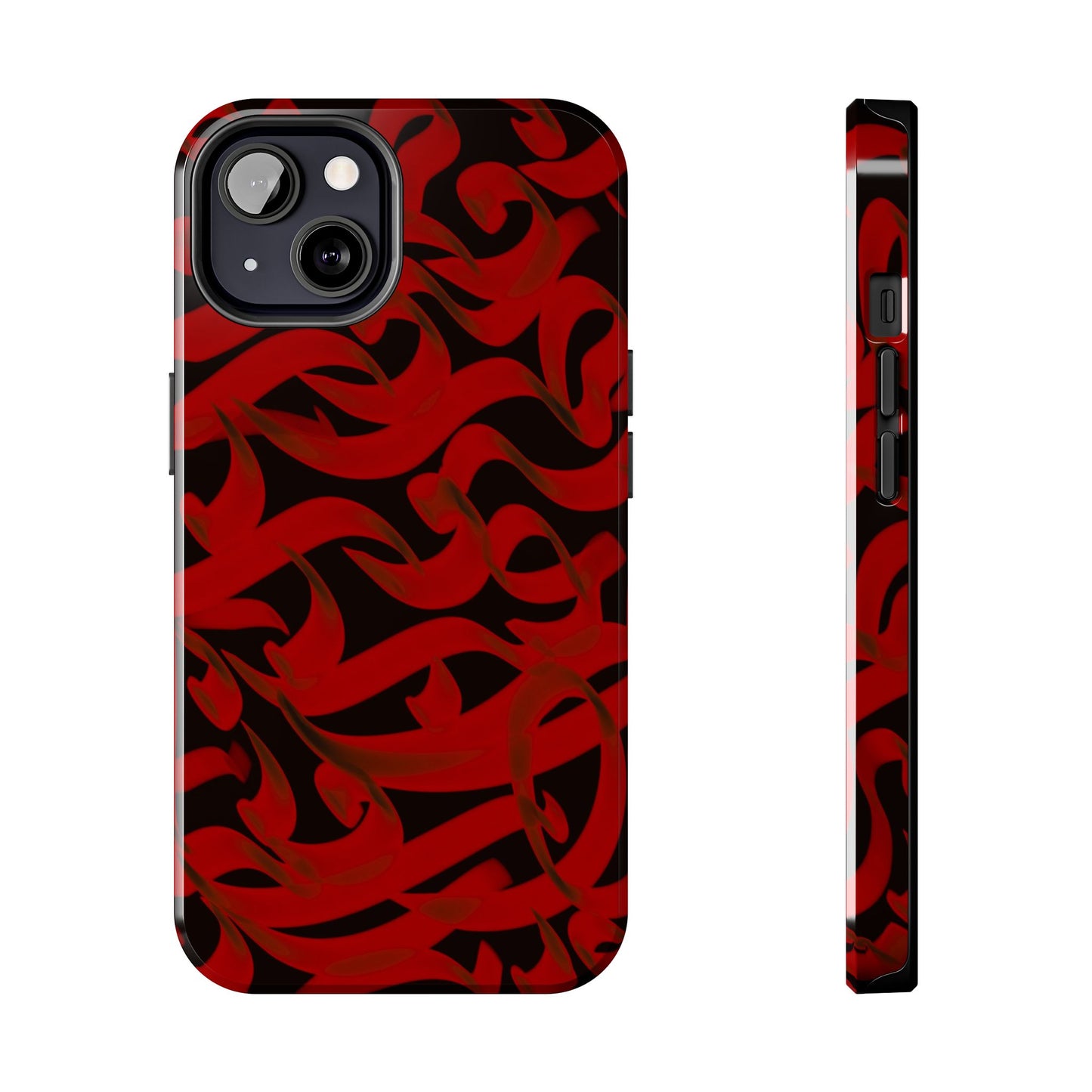 Phone Case Bold Red Persian Calligraphy Design