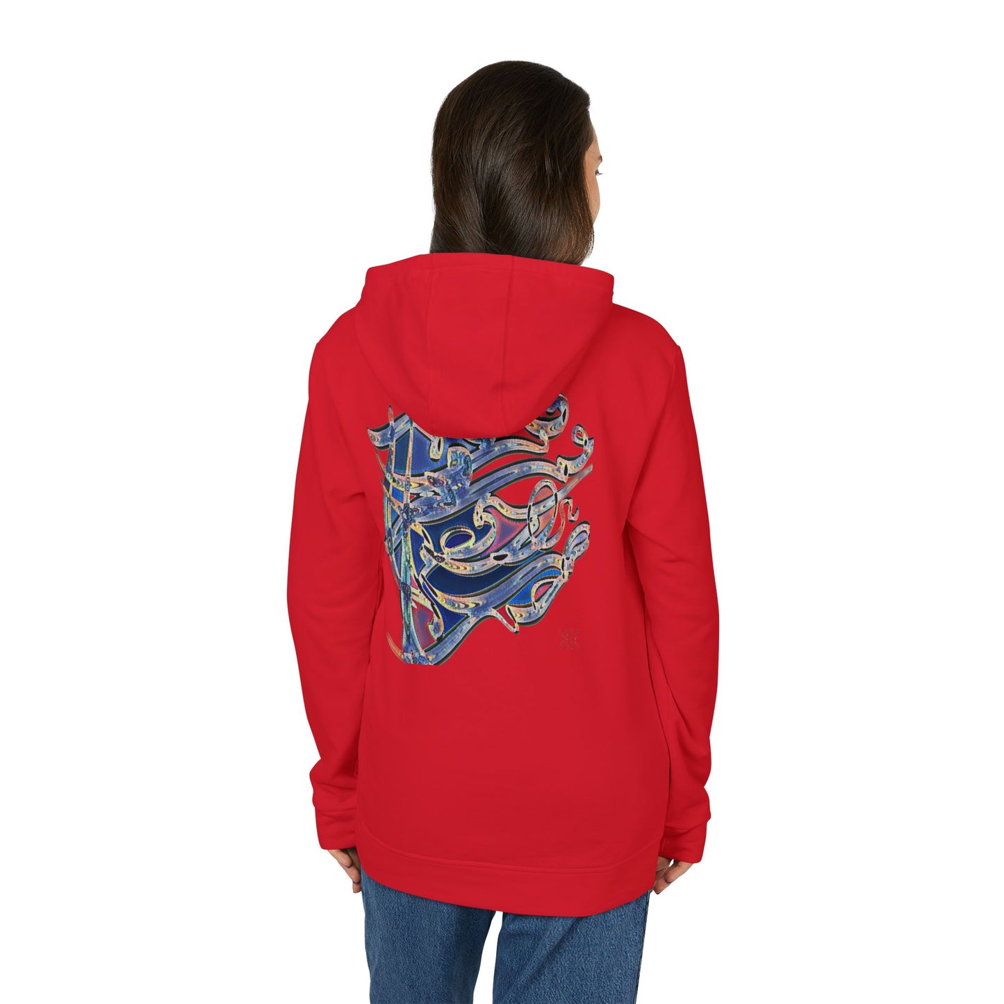 Copy of Fleece Hoodie with Modern Calligraphy Adidas Design