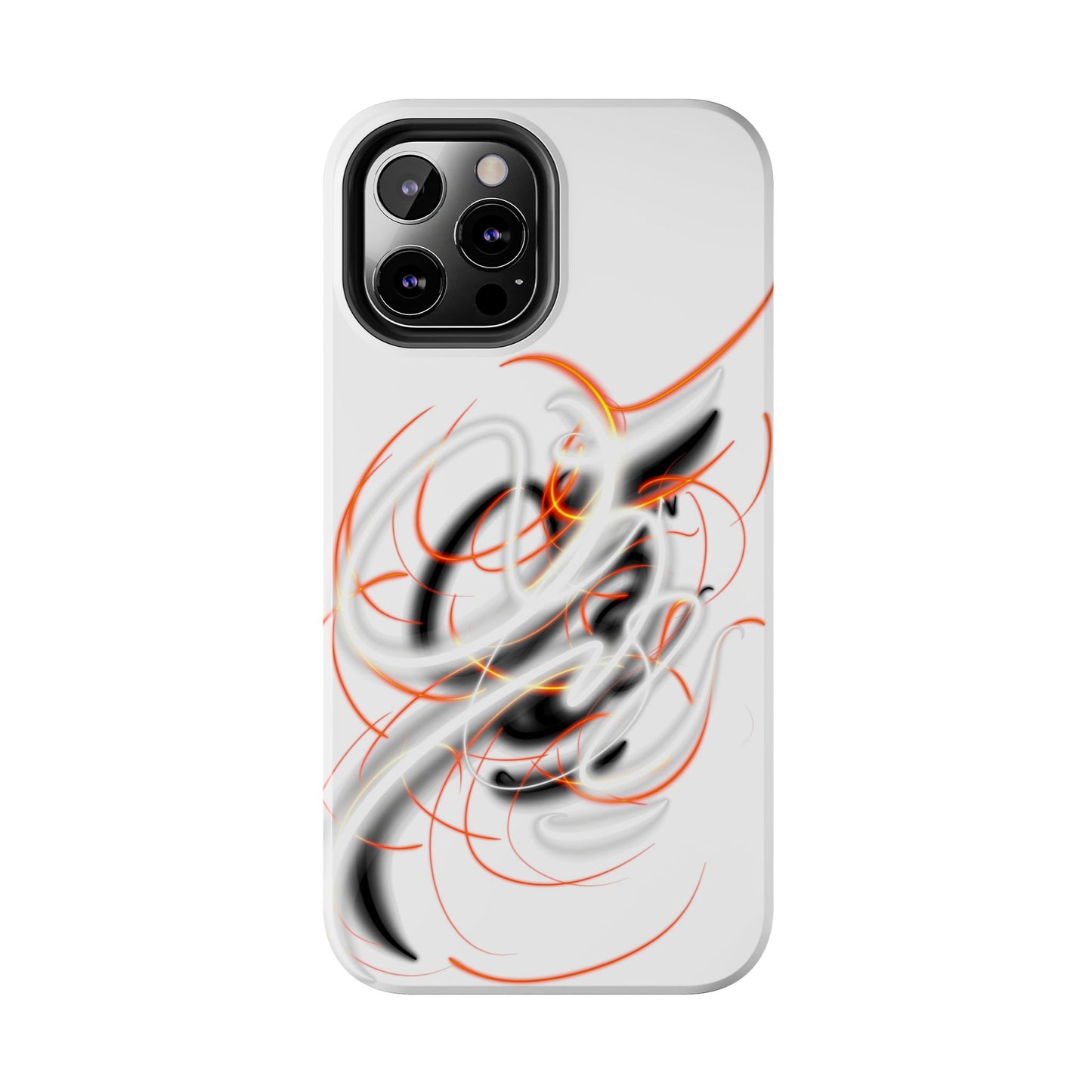 Phone Case Electric Persian Calligraphy Design in Grey
