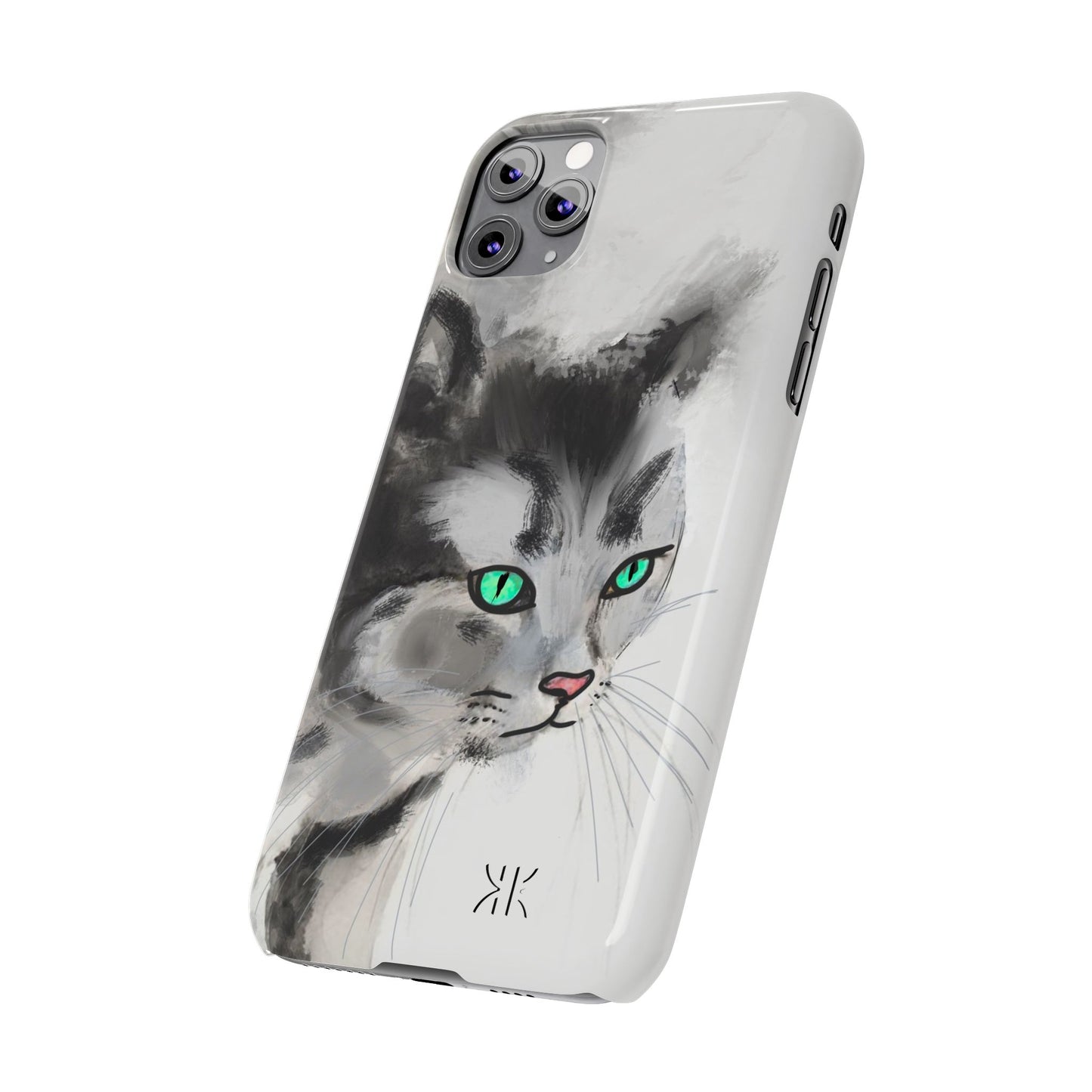 Modern Art Ink water painting  Slim Phone Case