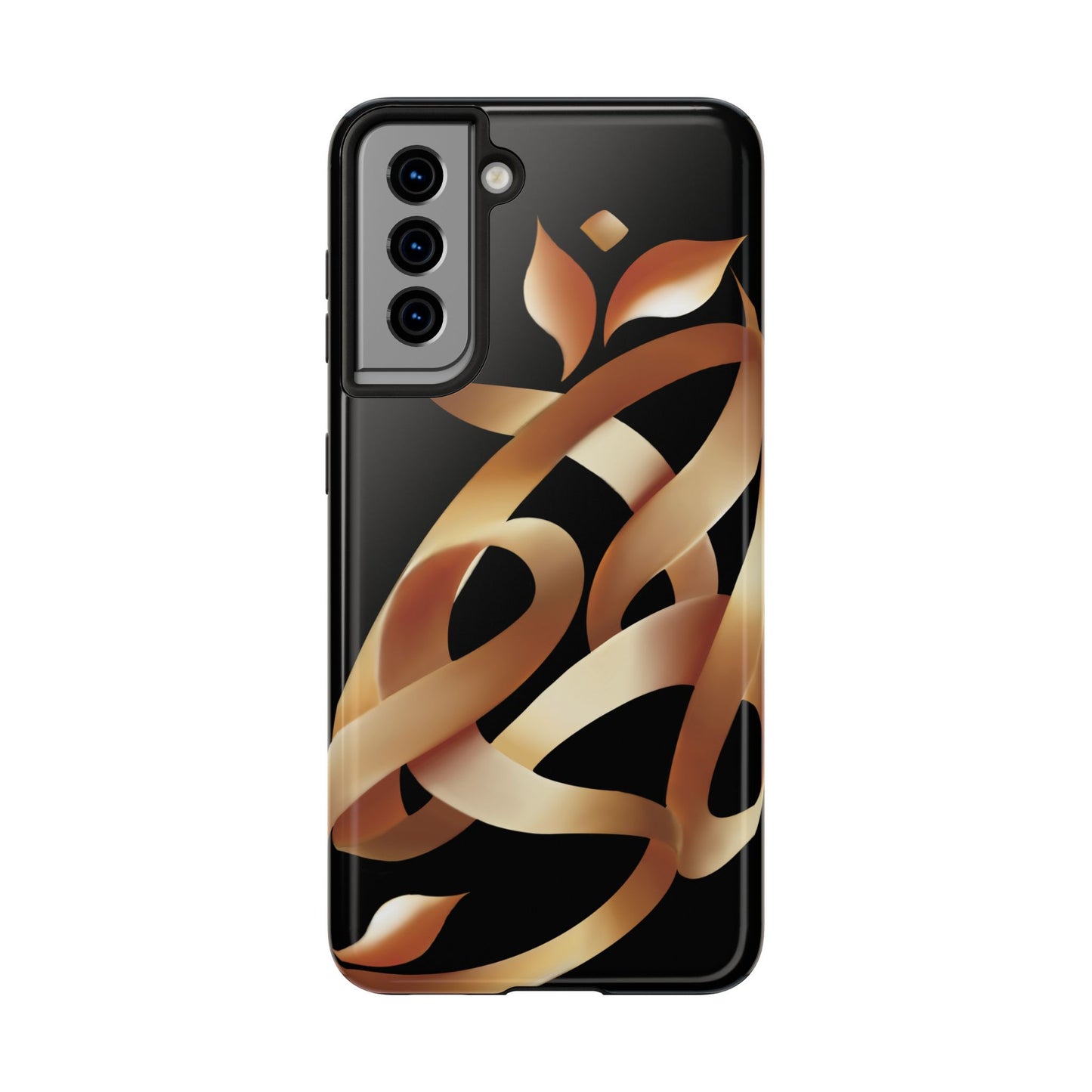 Gold Ribbon Phone Case Persian Calligraphy Modern Handwriting