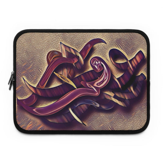 Laptop Sleeve -Modern Digital Calligraphy  Art Design...