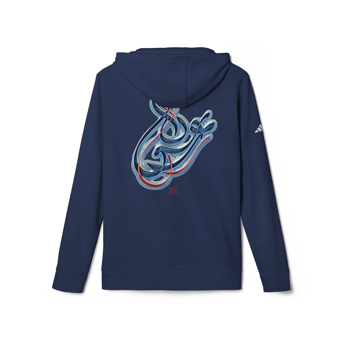 Kalli K X Adidas Unisex Fleece Hoodie-Modern Calligraphy LOVE