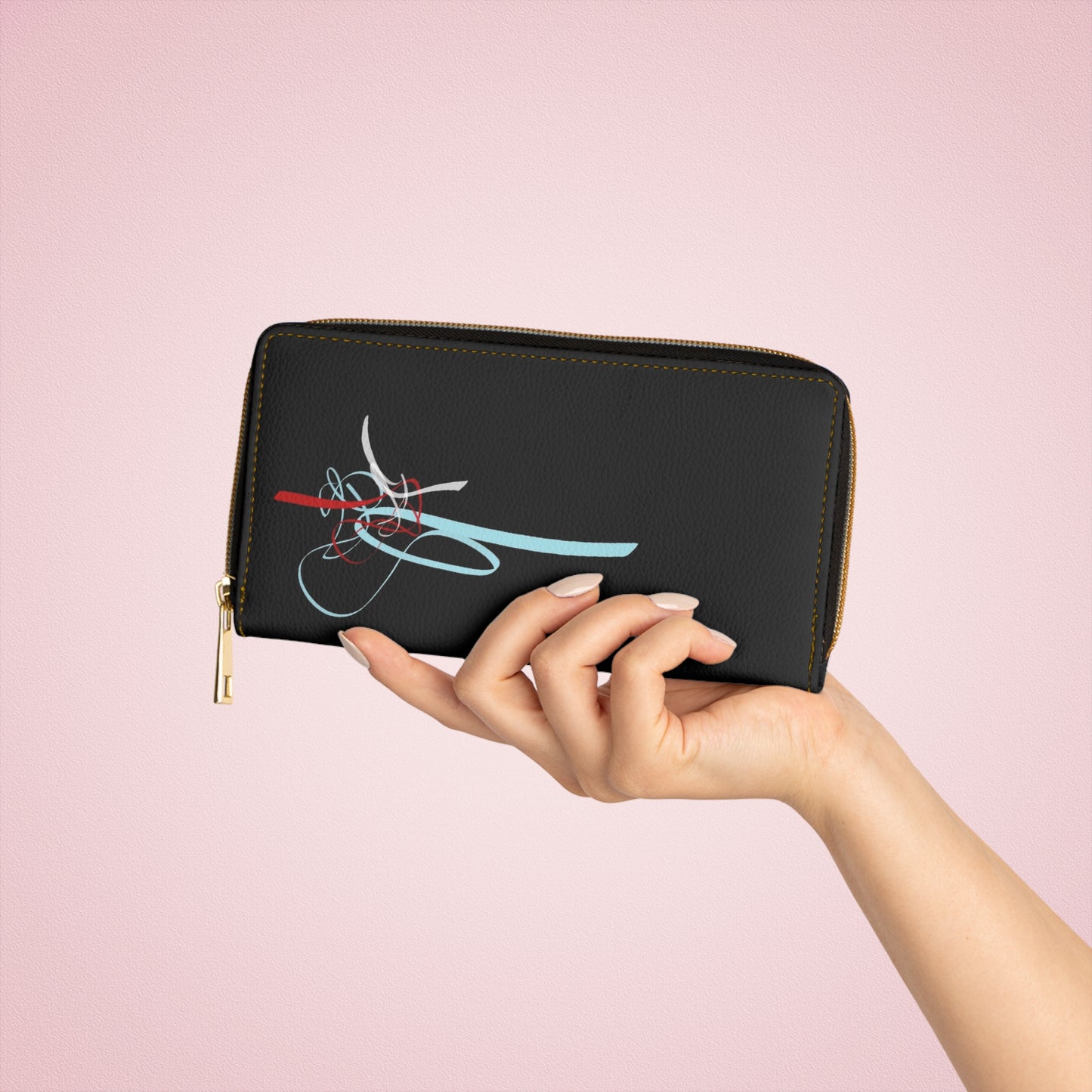 Calligraphy Zipper Wallet