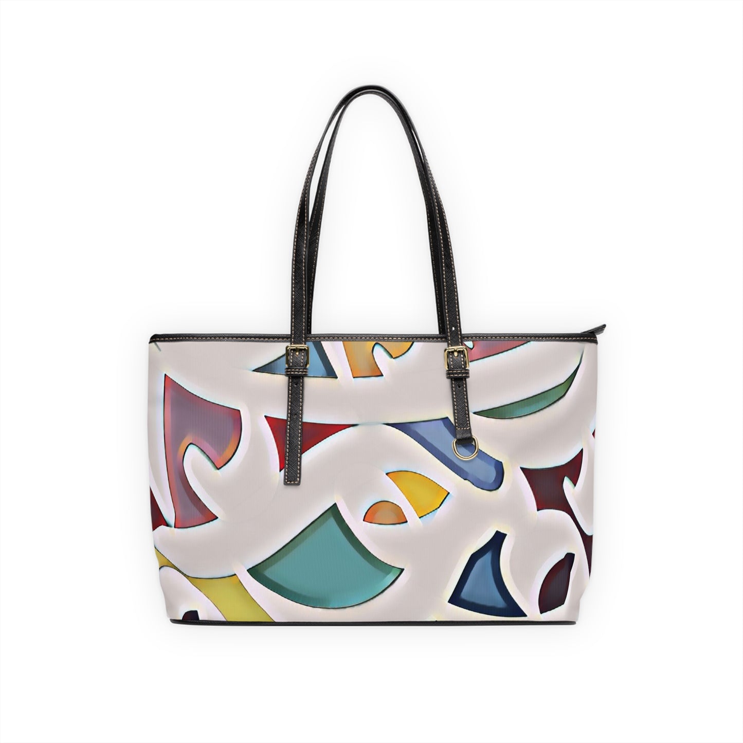 Elegant PU Leather Purse with Artistic Calligraphy Design