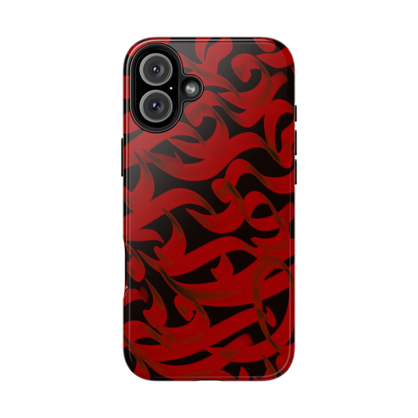 Phone Case Bold Red Persian Calligraphy Design