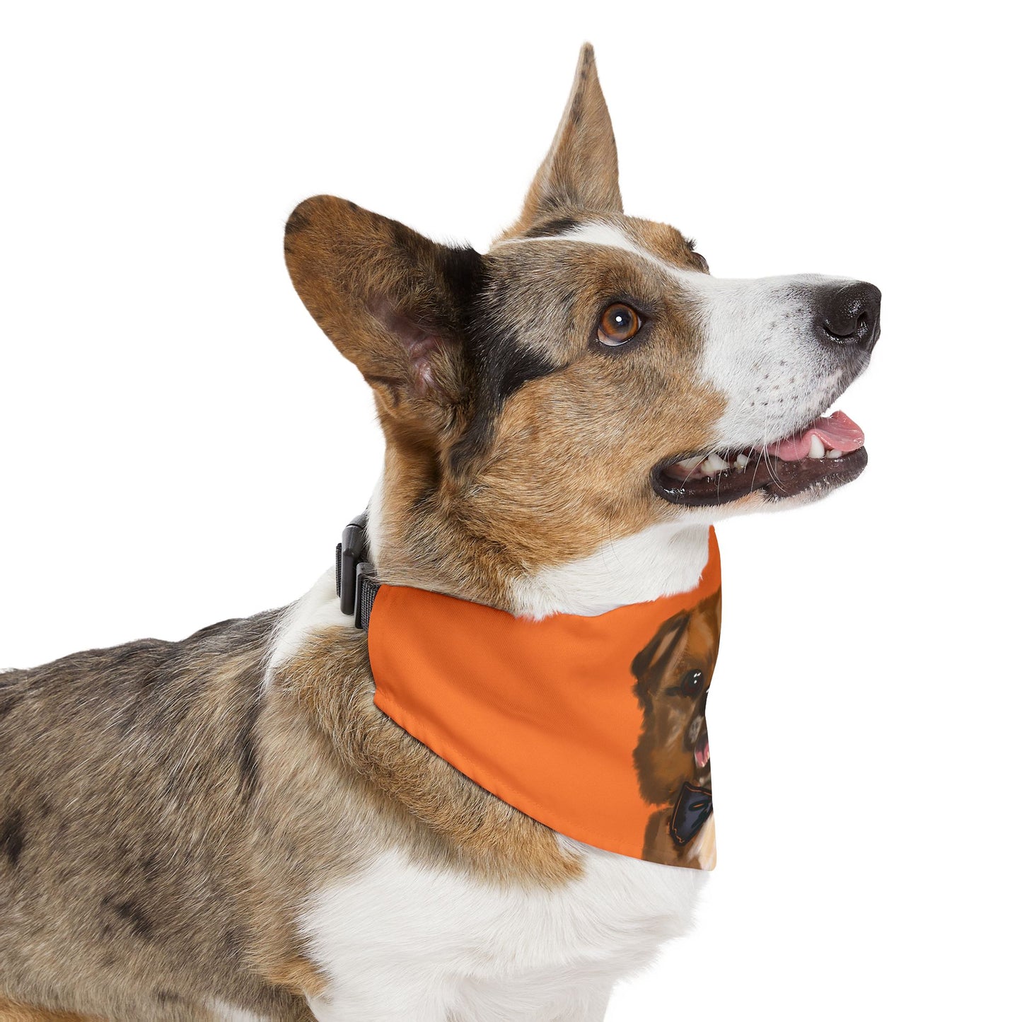 Baghlava Pet Bandana Collar with Dog Portrait