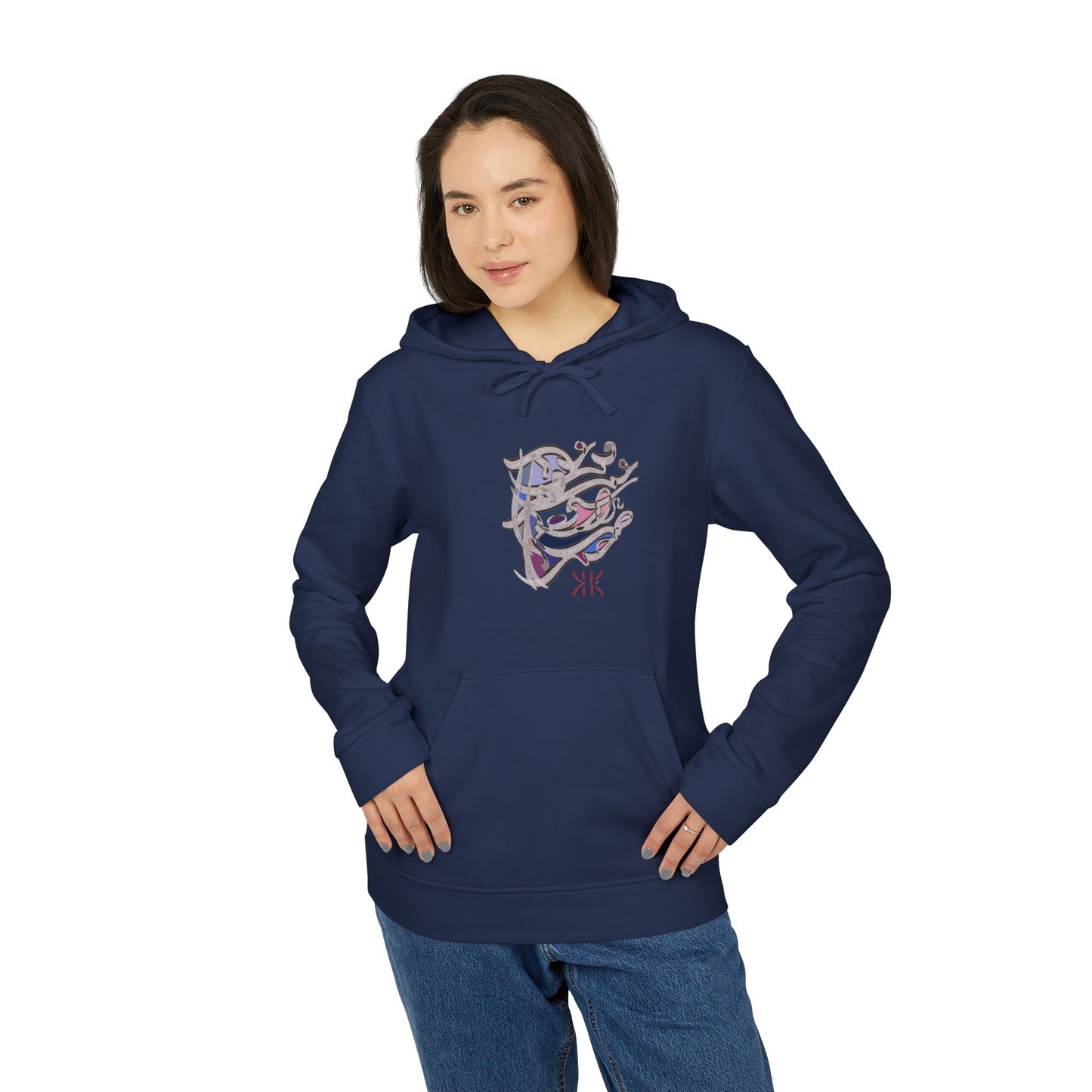 Kalli K X Adidas Unisex Fleece Hoodie- modern calligraphy design