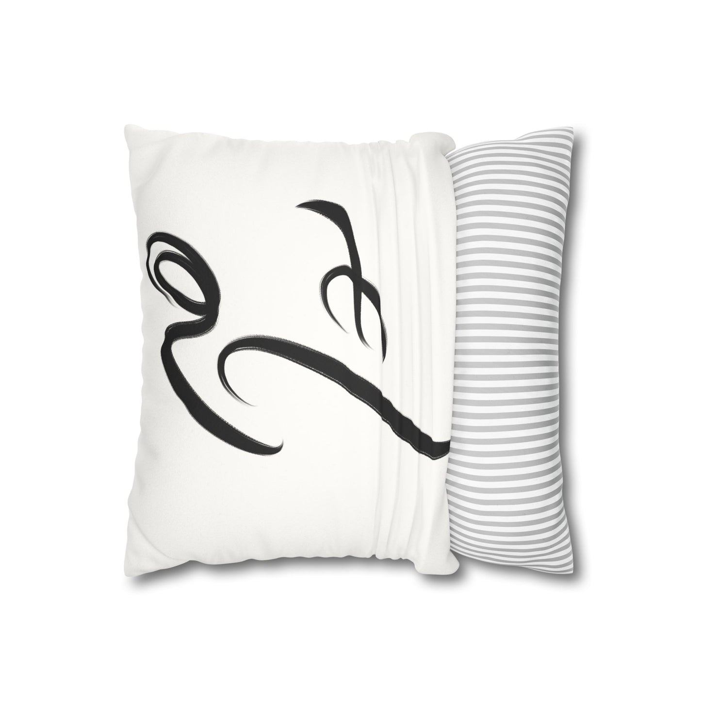 Hich Calligraphy beauty Faux Suede Square Pillow Cover