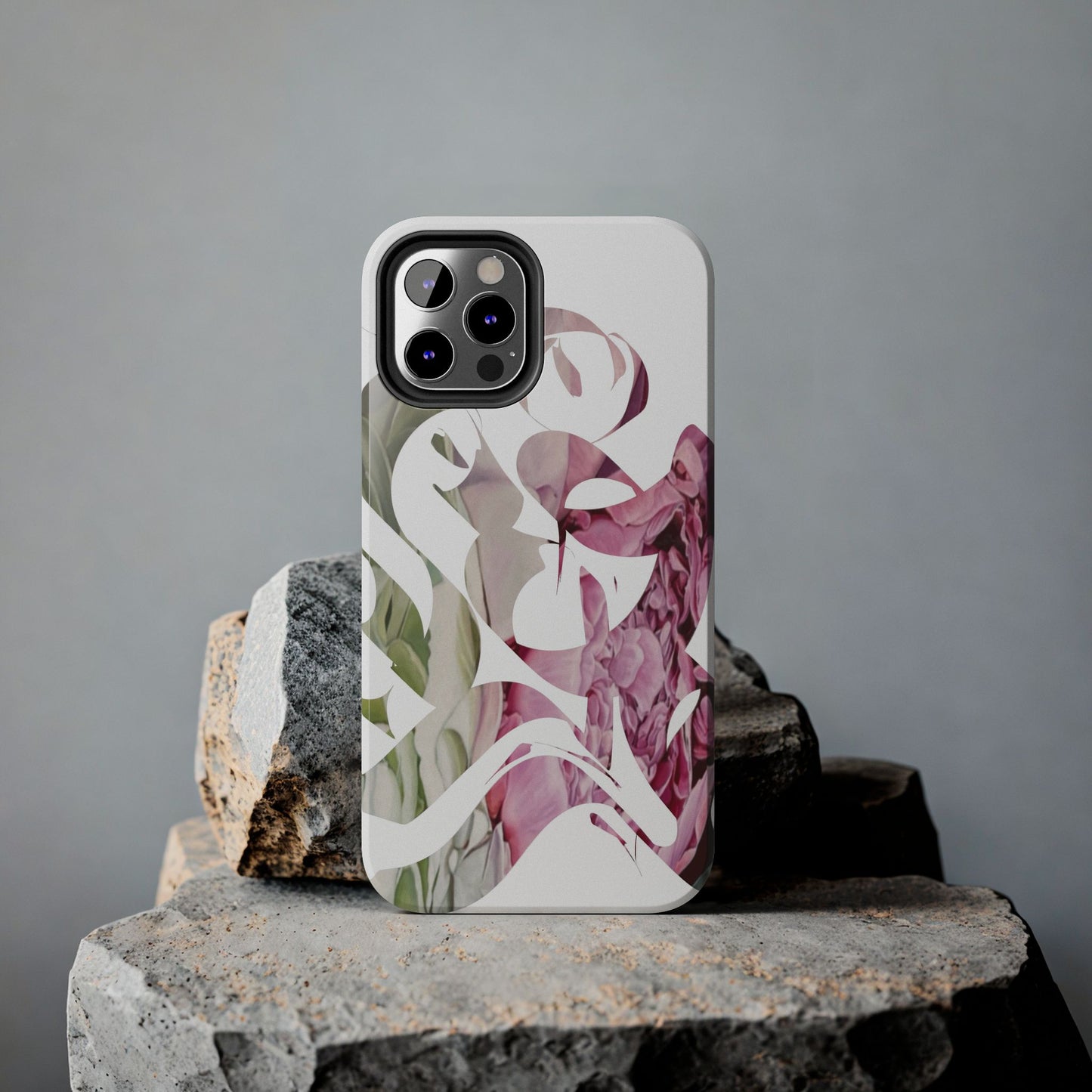 Phone Case - Garden Persian Calligraphy Design in Grey