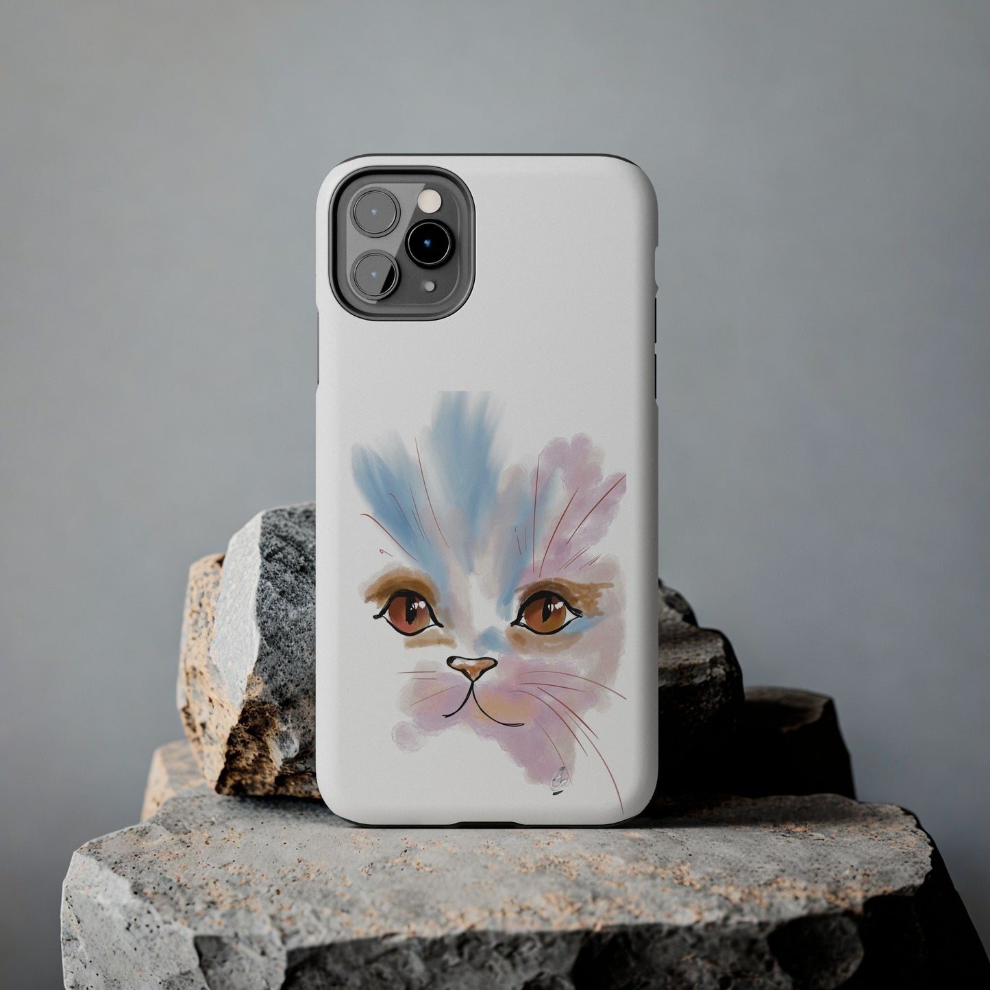 Cat Watercolour Tough Phone Case /