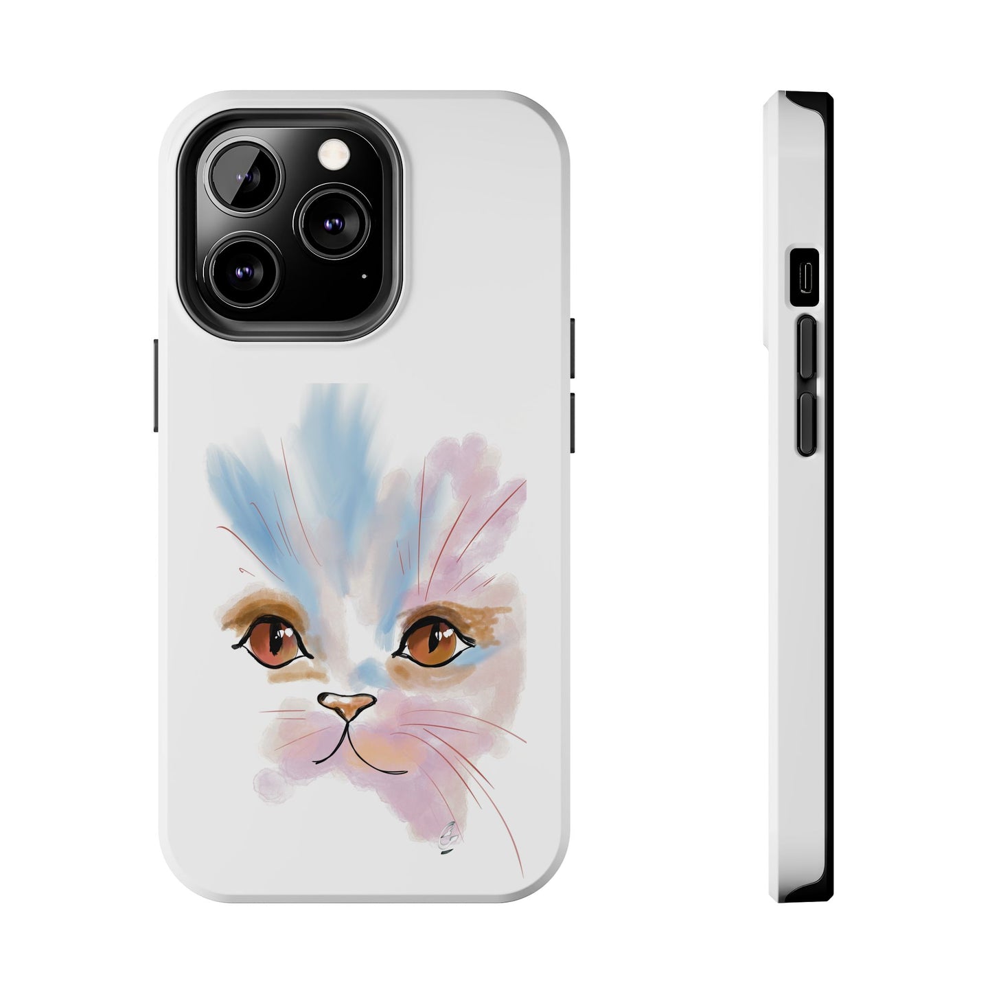 Cat Watercolour Tough Phone Case /