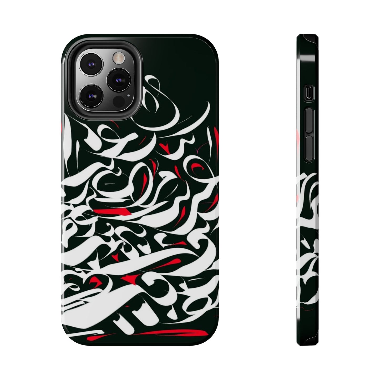 Phone Case Calligraphy Red Black White Tough Phone Case
