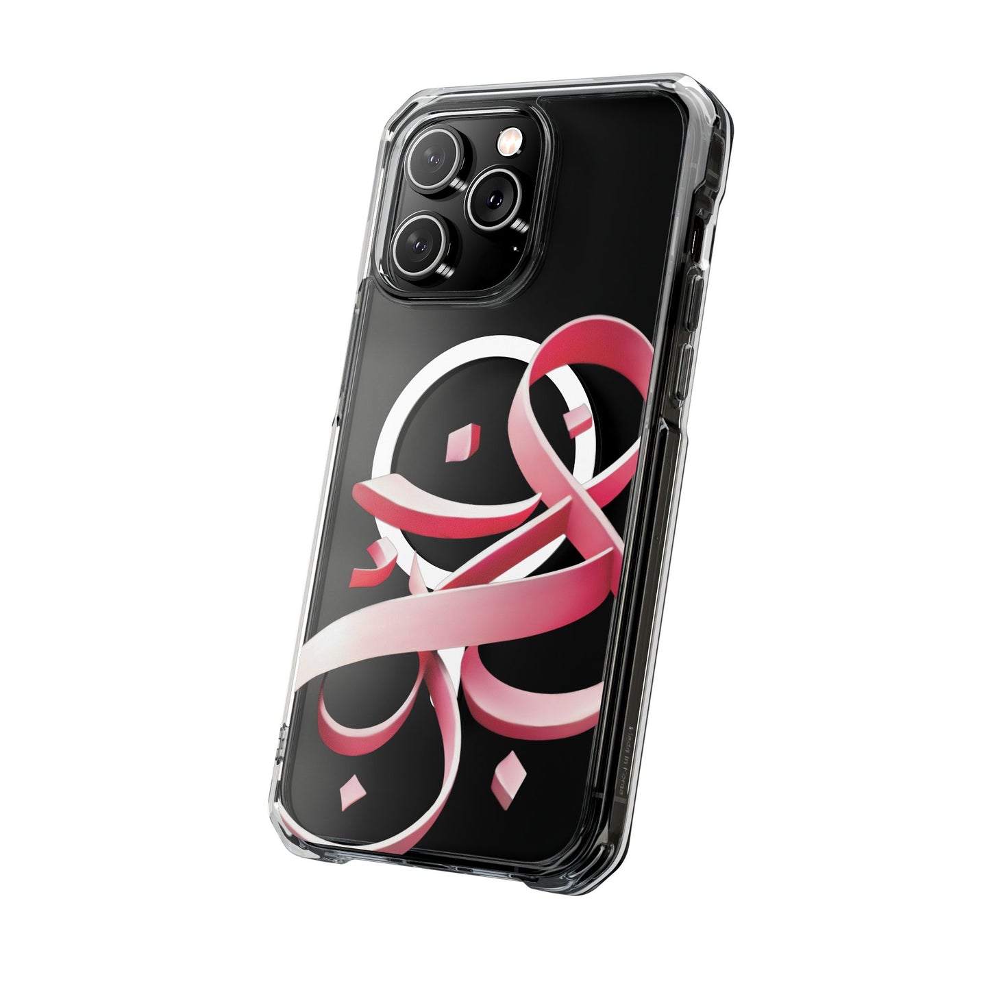 Phone Case - Pink Ribbon Persian Calligraphy Design - Magnetic Case