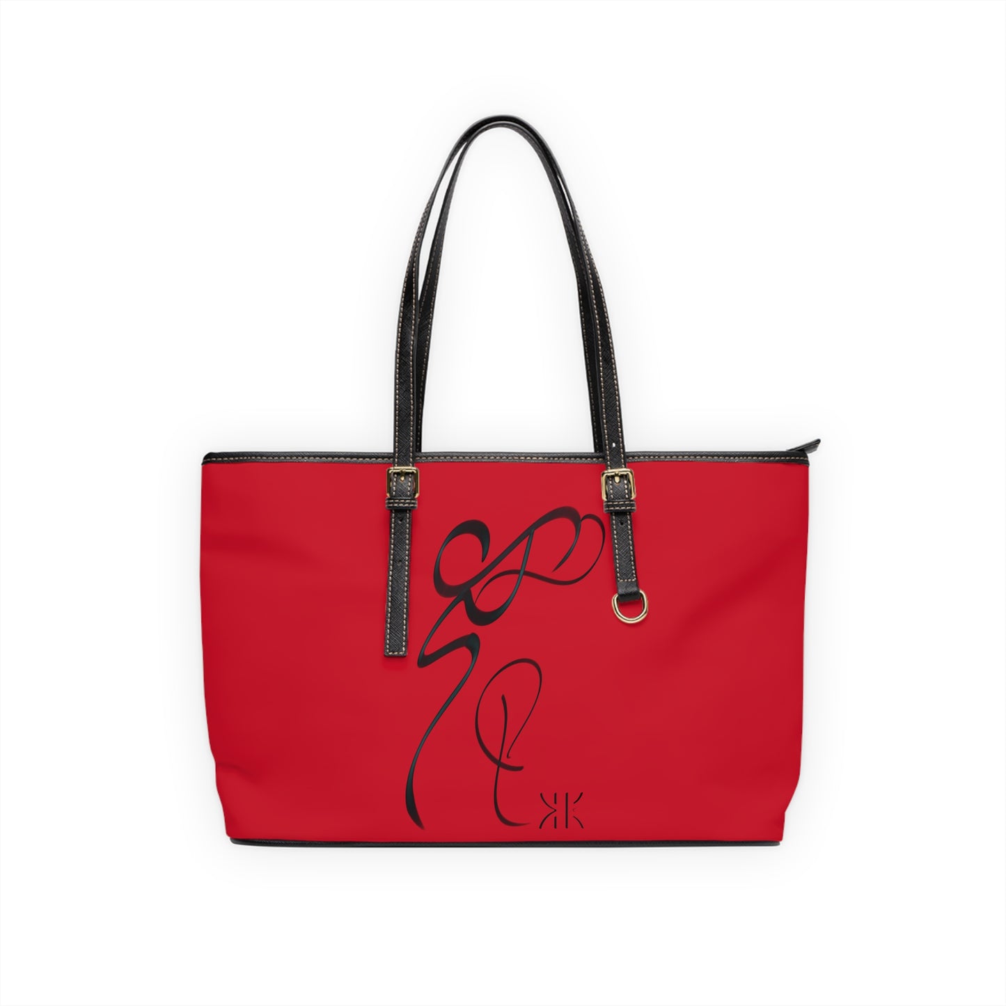 Copy of   Elegant PU Leather Shoulder Bag with Artistic Calligraphy Design