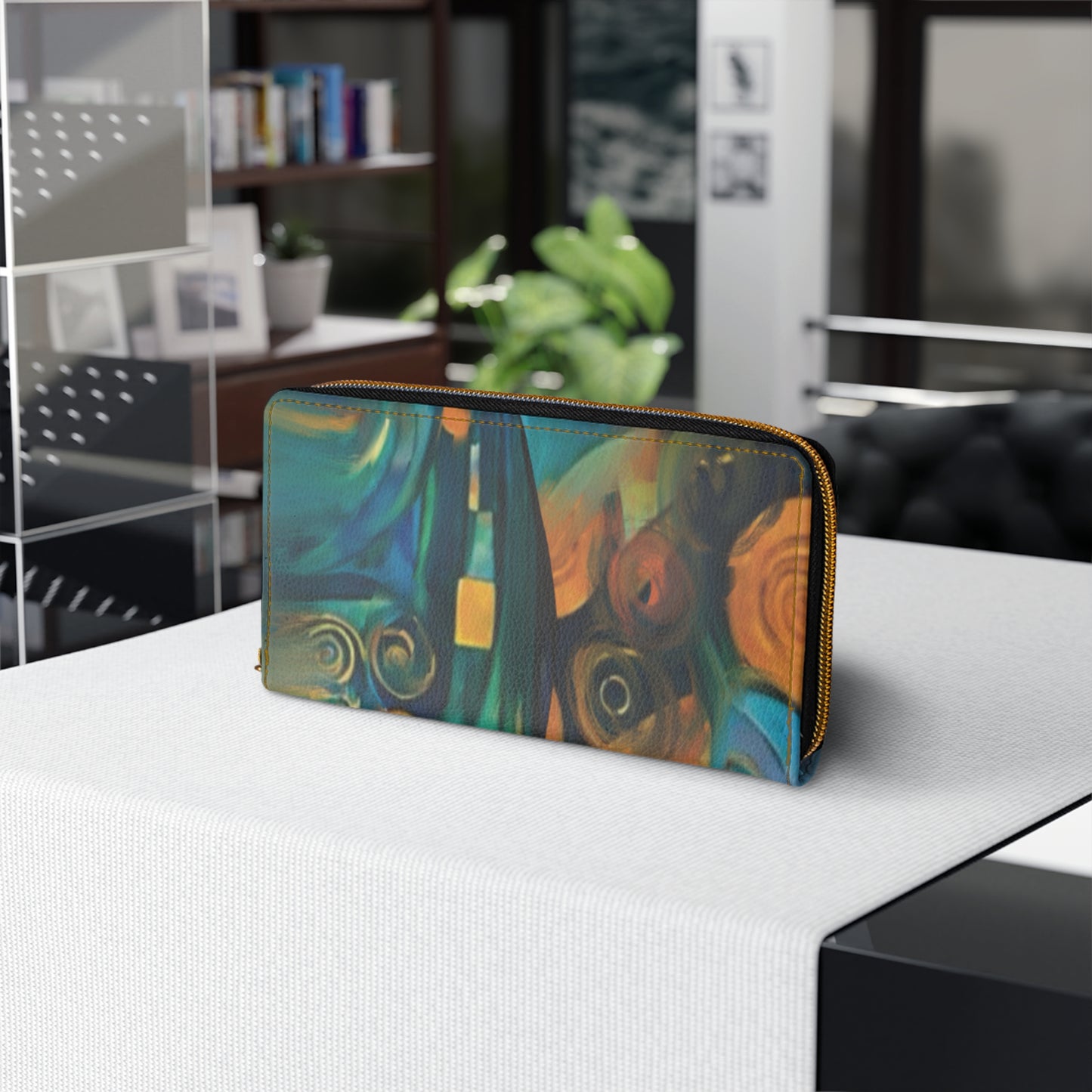 Modern Art  Zipper Wallet
