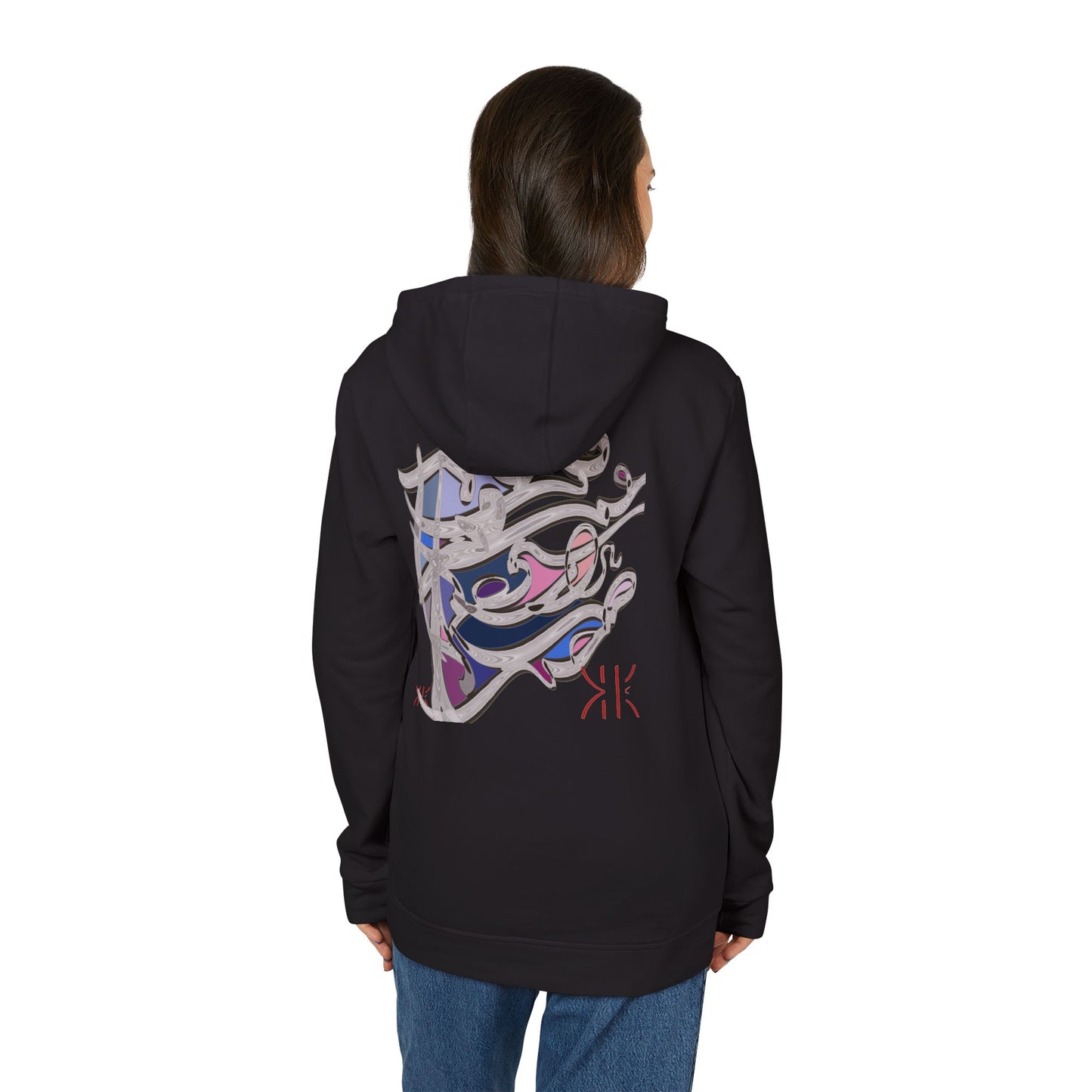 Kalli K X Adidas Unisex Fleece Hoodie- modern calligraphy design