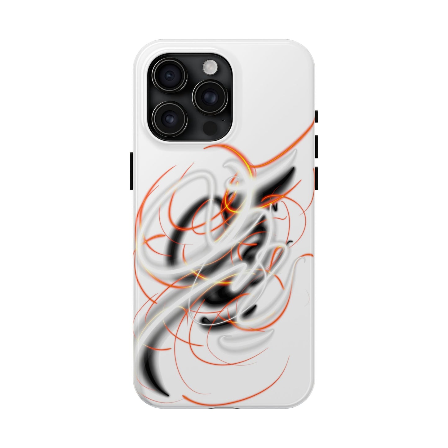 Phone Case Electric Persian Calligraphy Design in Grey