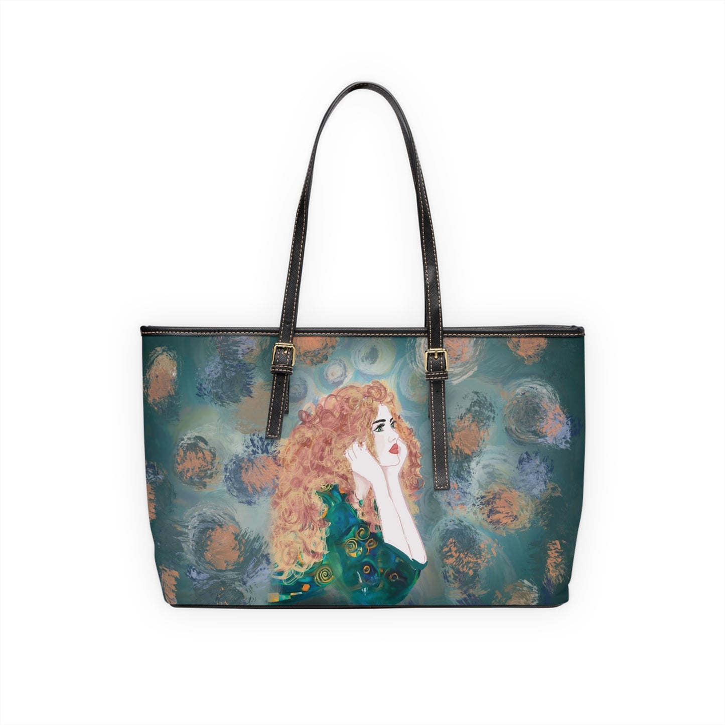 Elegant PU Leather Purse with Artistic hand drawn Design